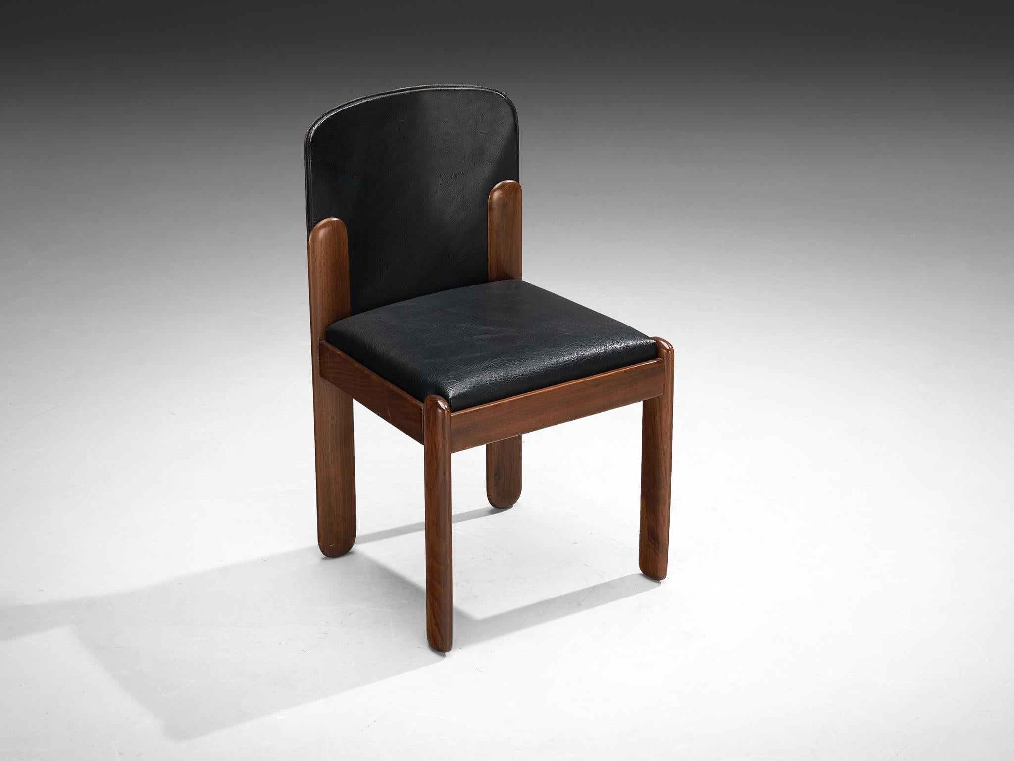 Silvio Coppola for Bernini Set of Twelve Dining Chairs in Walnut