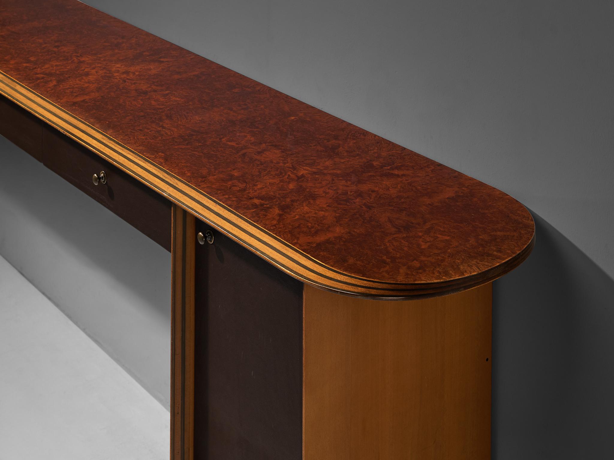 Afra & Tobia Scarpa for Maxalto Artona Console Cabinet in Walnut & Leather