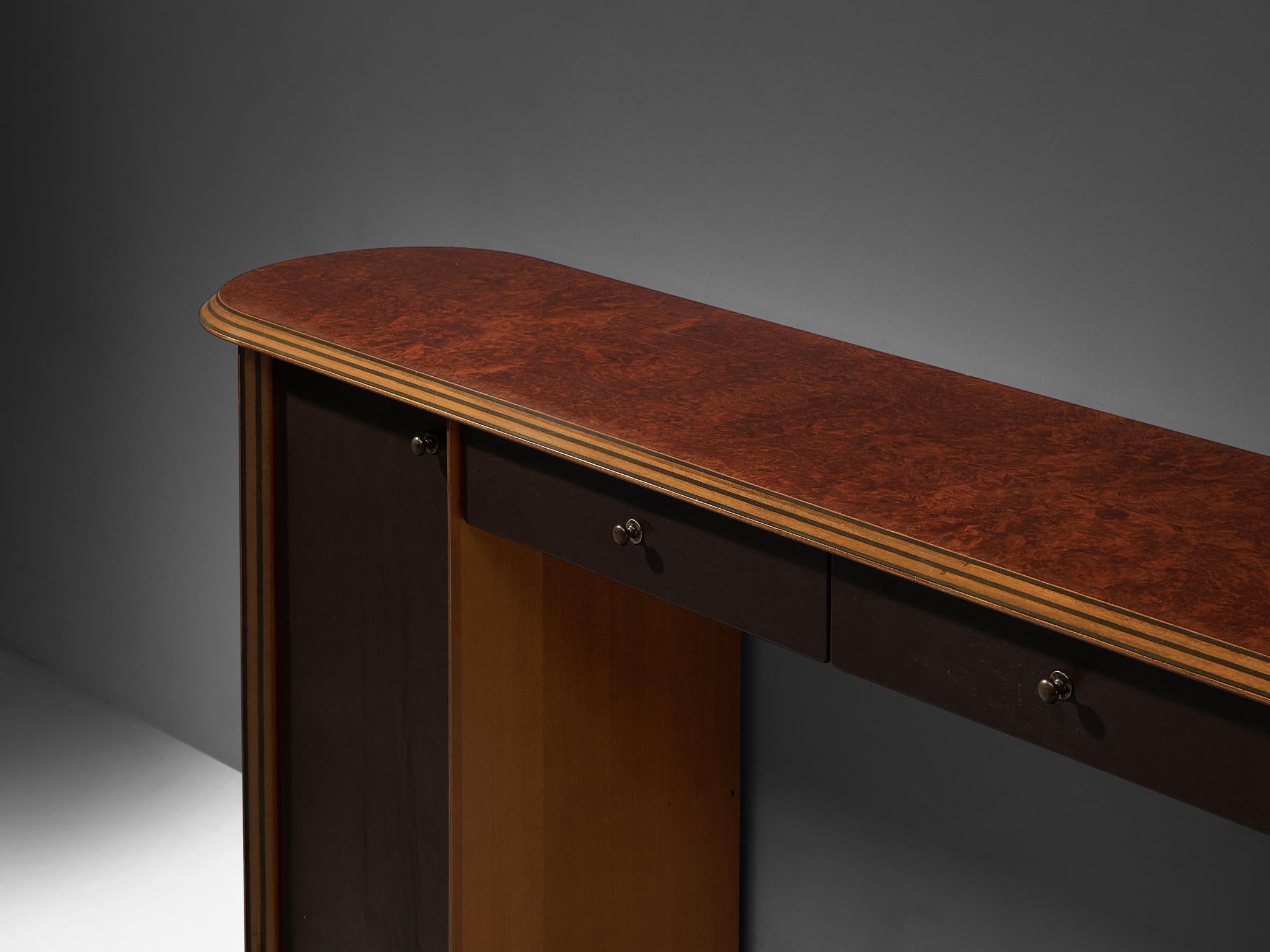 Afra & Tobia Scarpa for Maxalto Artona Console Cabinet in Walnut & Leather