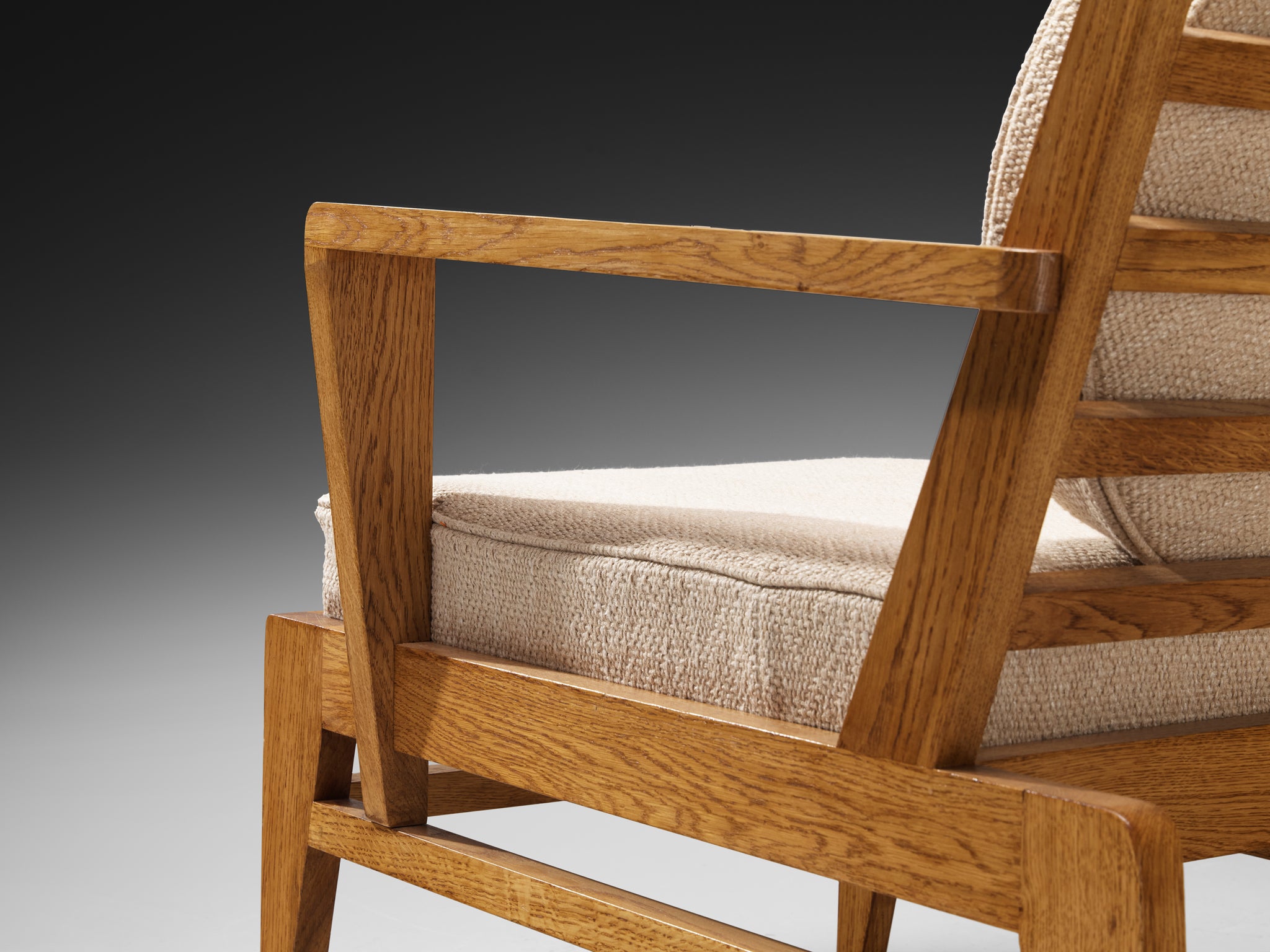 René Gabriel for Lieuvin 'RG178' Lounge Chairs in Solid Wood