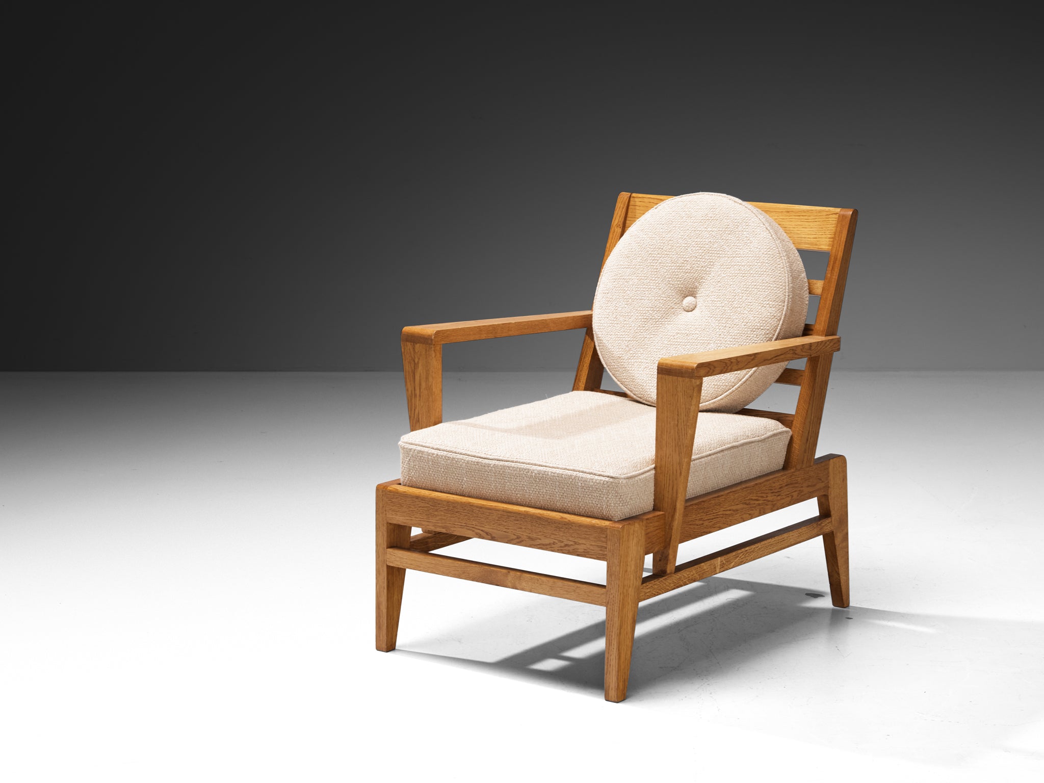 René Gabriel for Lieuvin 'RG178' Lounge Chairs in Solid Wood