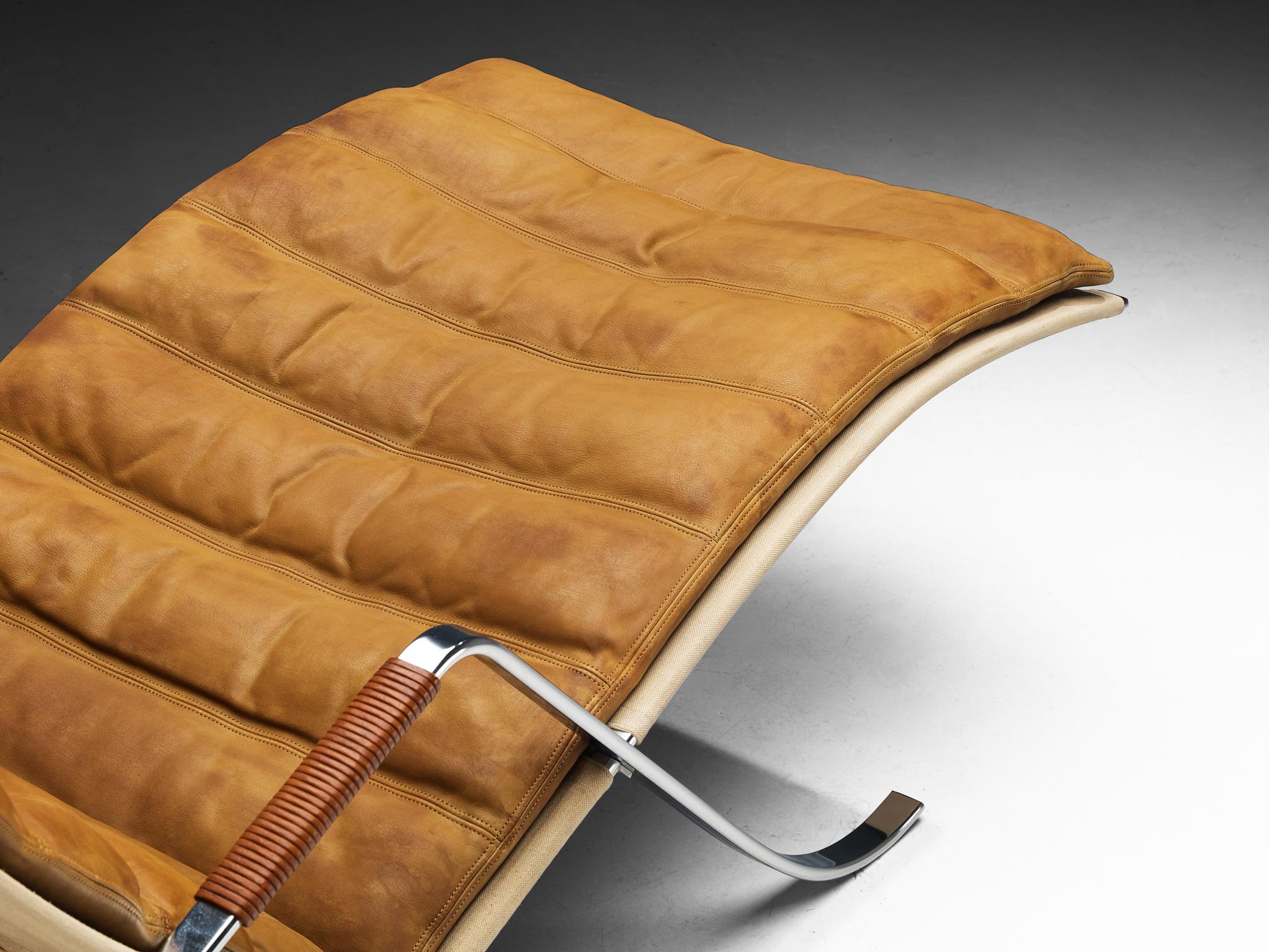 Jørgen Kastholm & Preben Fabricius 'Grasshopper' Chaise Longue in Leather