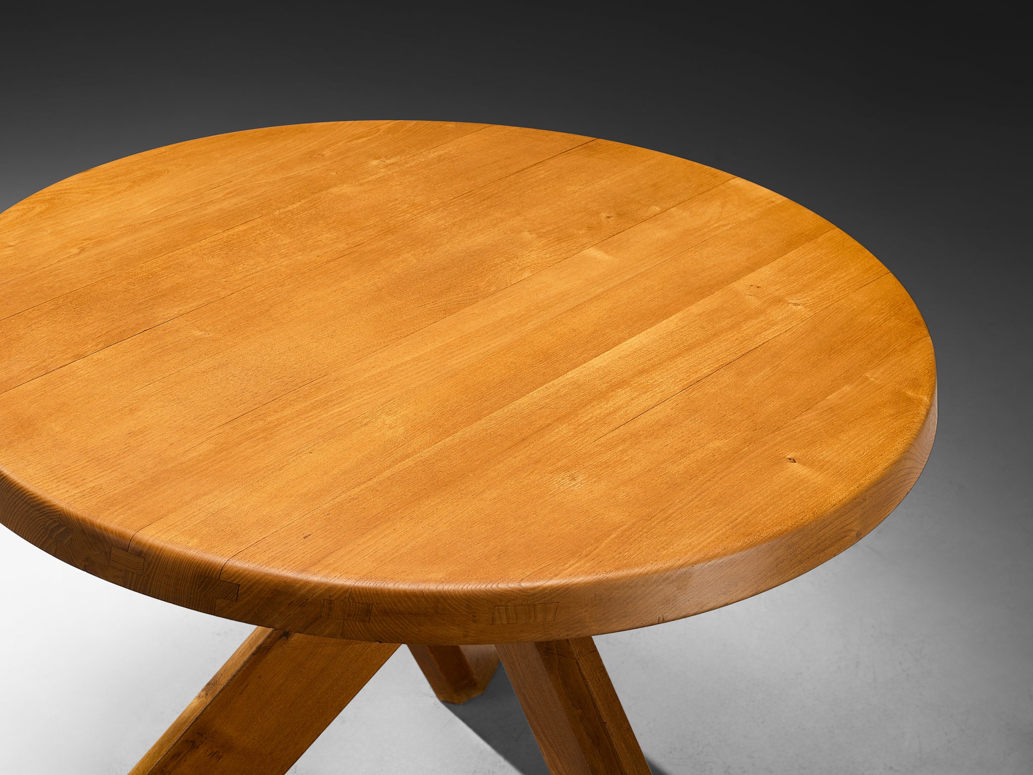 Early Pierre Chapo 'Sfax' T 21 A Dining Table in Solid Elm