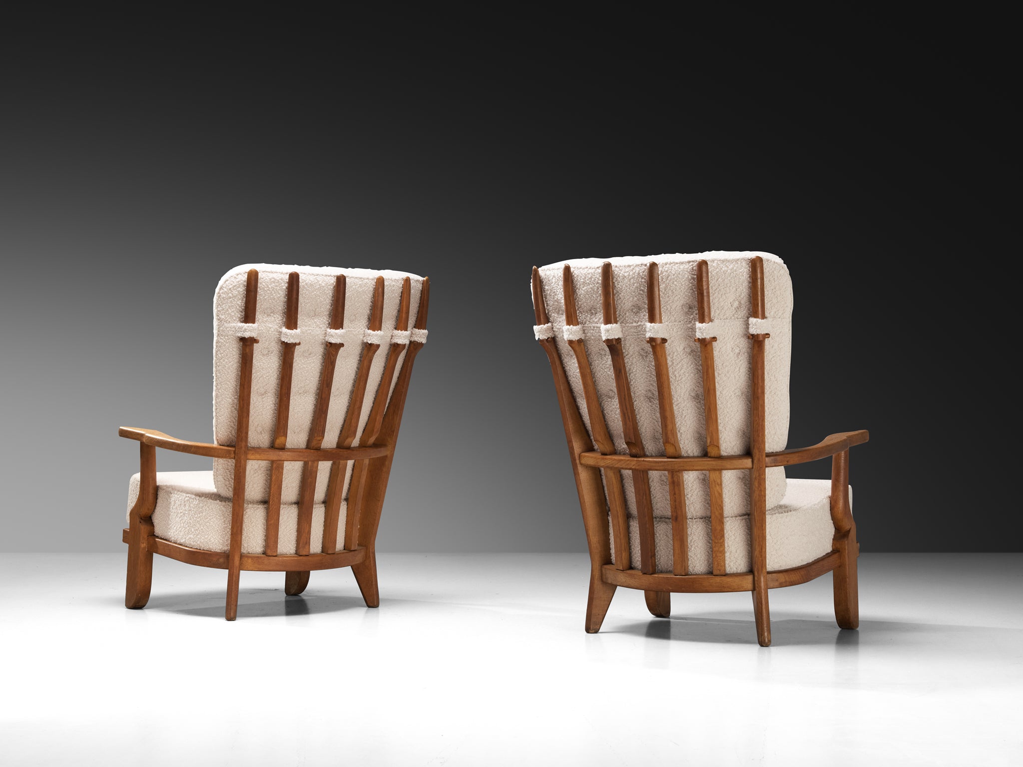 Guillerme & Chambron for Votre Maison 'Grand Repos' Lounge Chairs in Oak