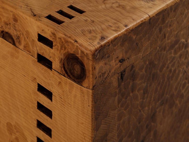 Giuseppe Rivadossi for Officina Rivadossi Unique Side Table Cubes in Pine