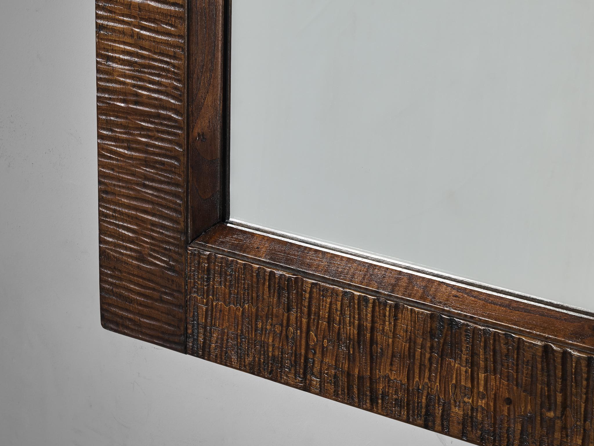 Giuseppe Rivadossi for Officina Rivadossi Mirror with Walnut Frame