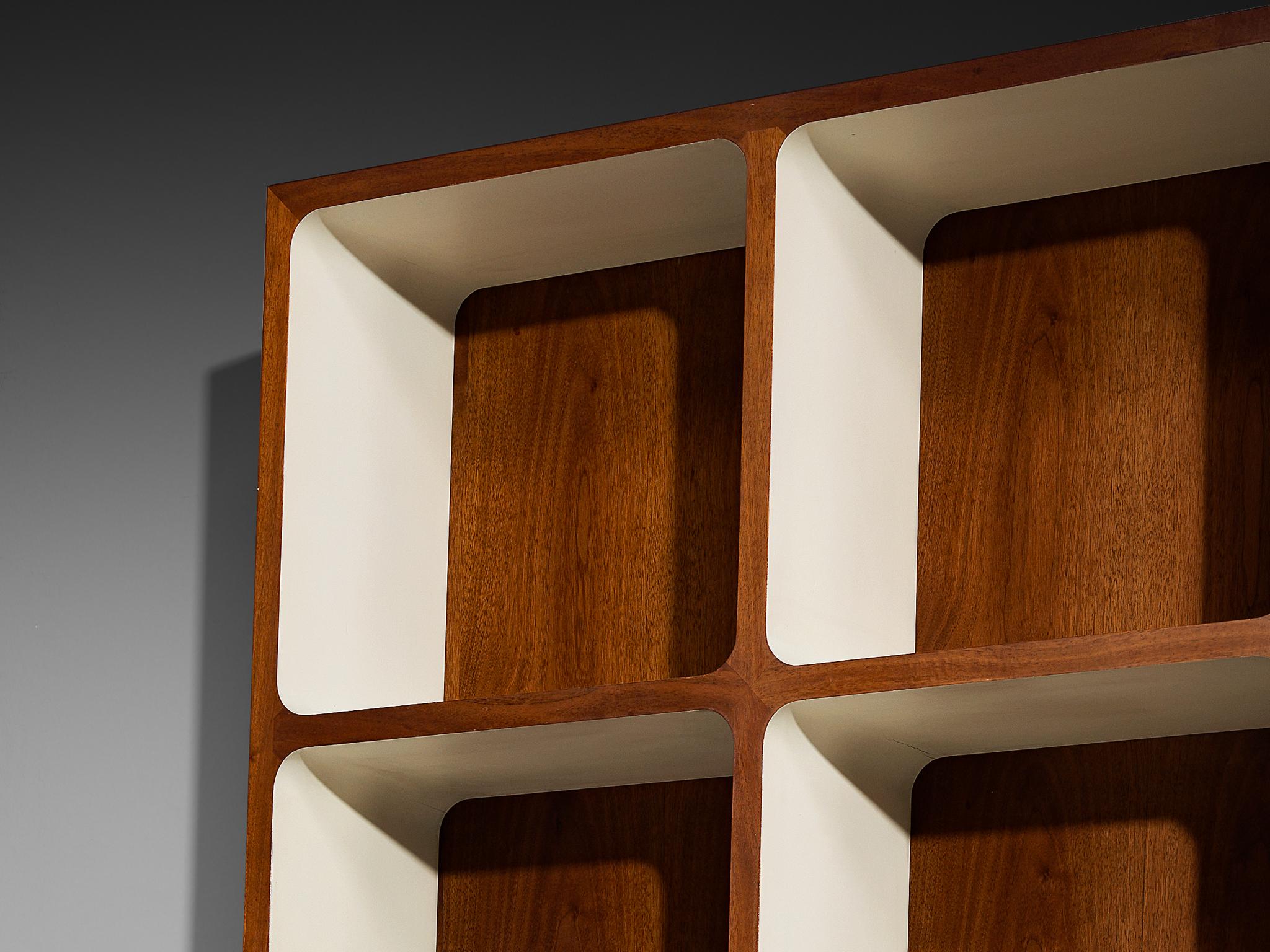 Unique Franco Campo and Carlo Graffi 1960s Large Wall Unit in Walnut