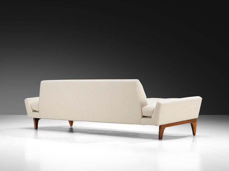 Adrian Pearsall Sofa in Off White Boucle and Walnut