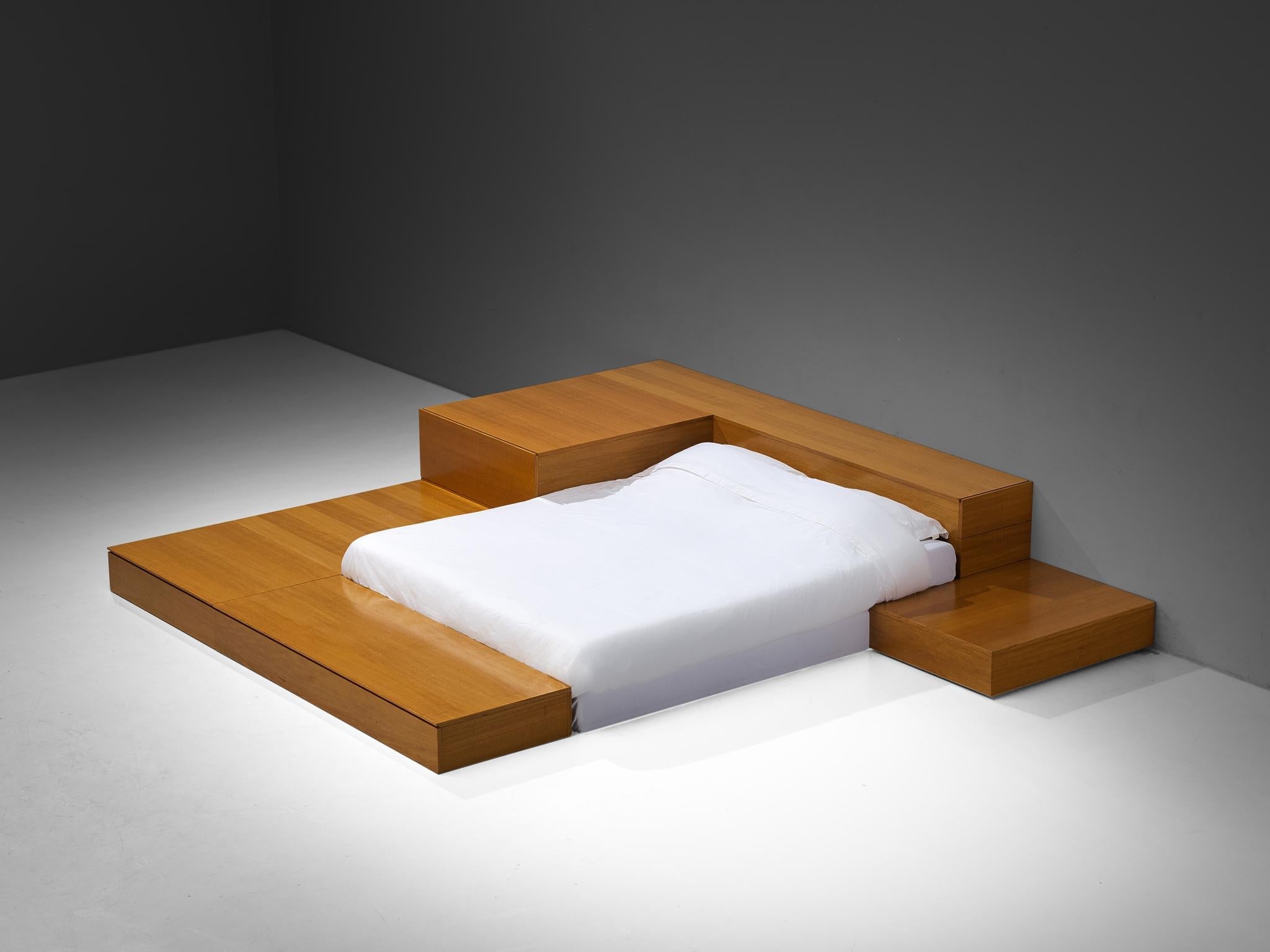 Cini Boeri for Arflex 'Tuttoletto' Queen Bed in Oak