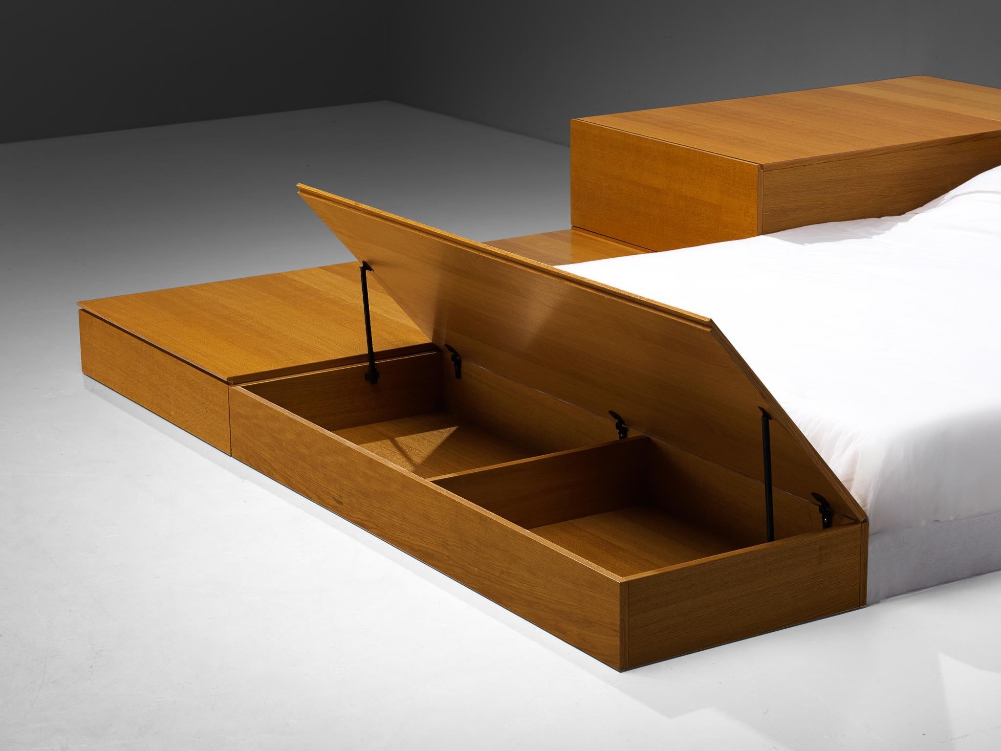 Cini Boeri for Arflex 'Tuttoletto' Queen Bed in Oak