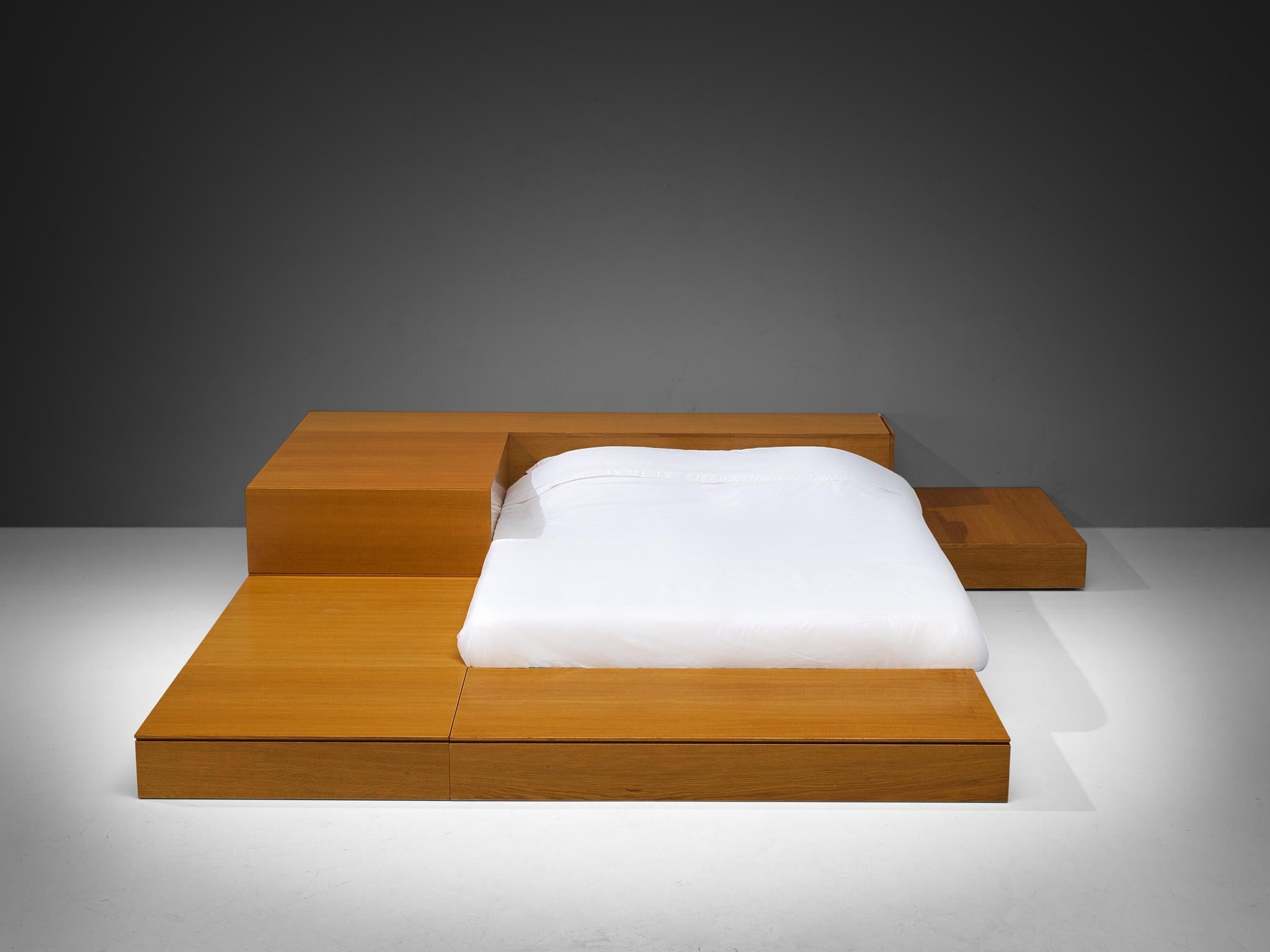 Cini Boeri for Arflex 'Tuttoletto' Queen Bed in Oak