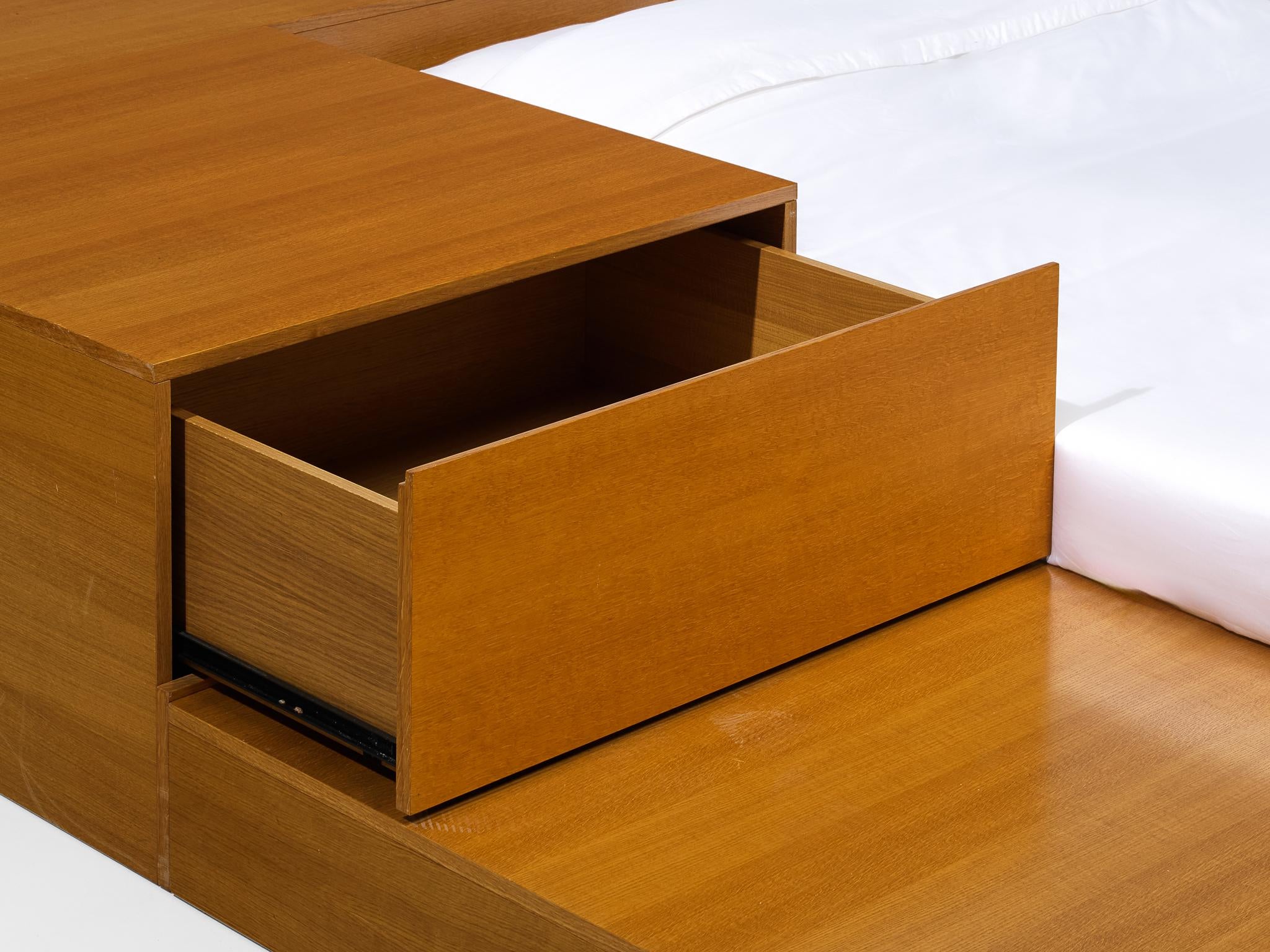 Cini Boeri for Arflex 'Tuttoletto' Queen Bed in Oak