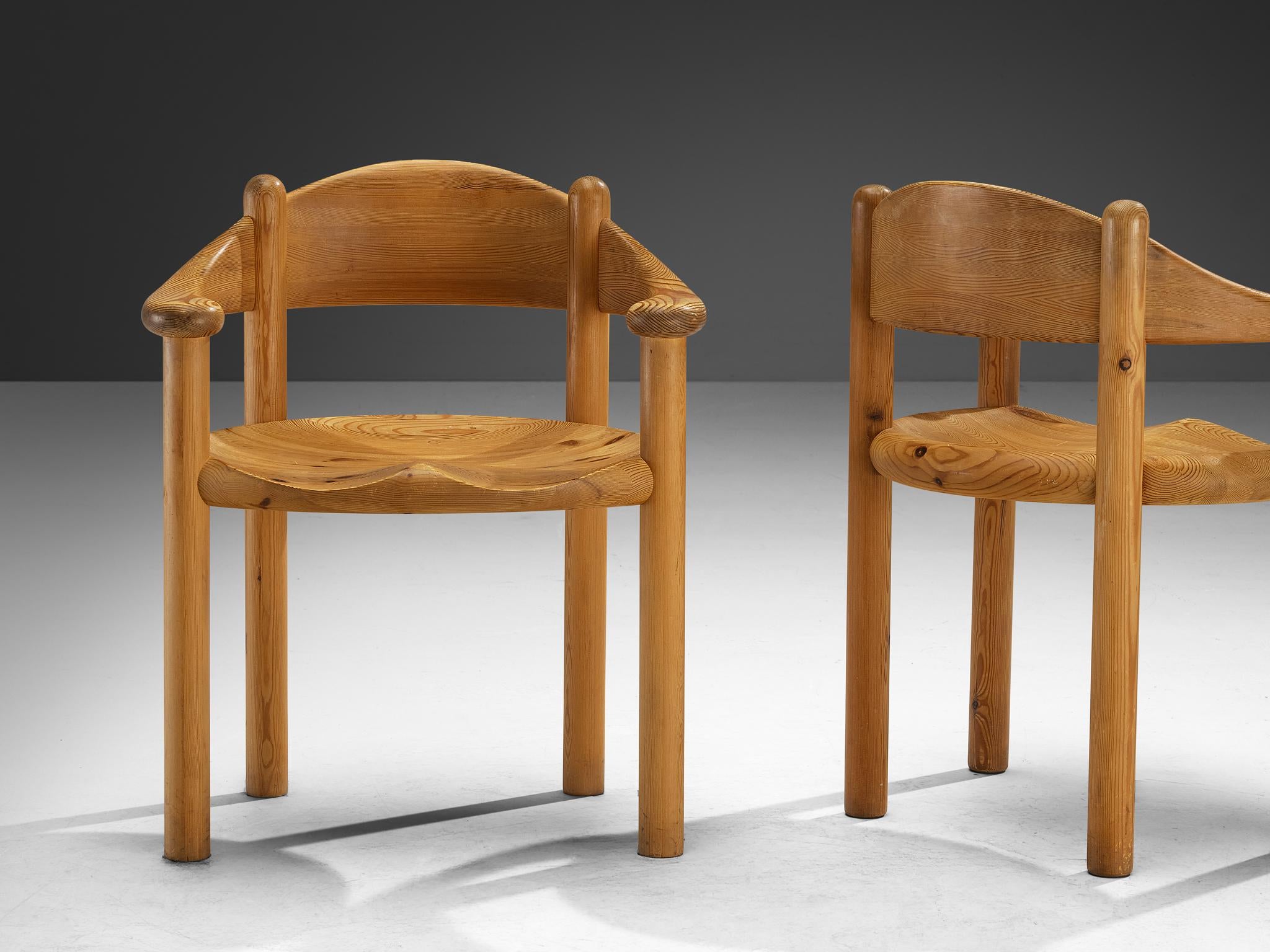 Rainer Daumiller Set of Six Armchairs in Solid Pine