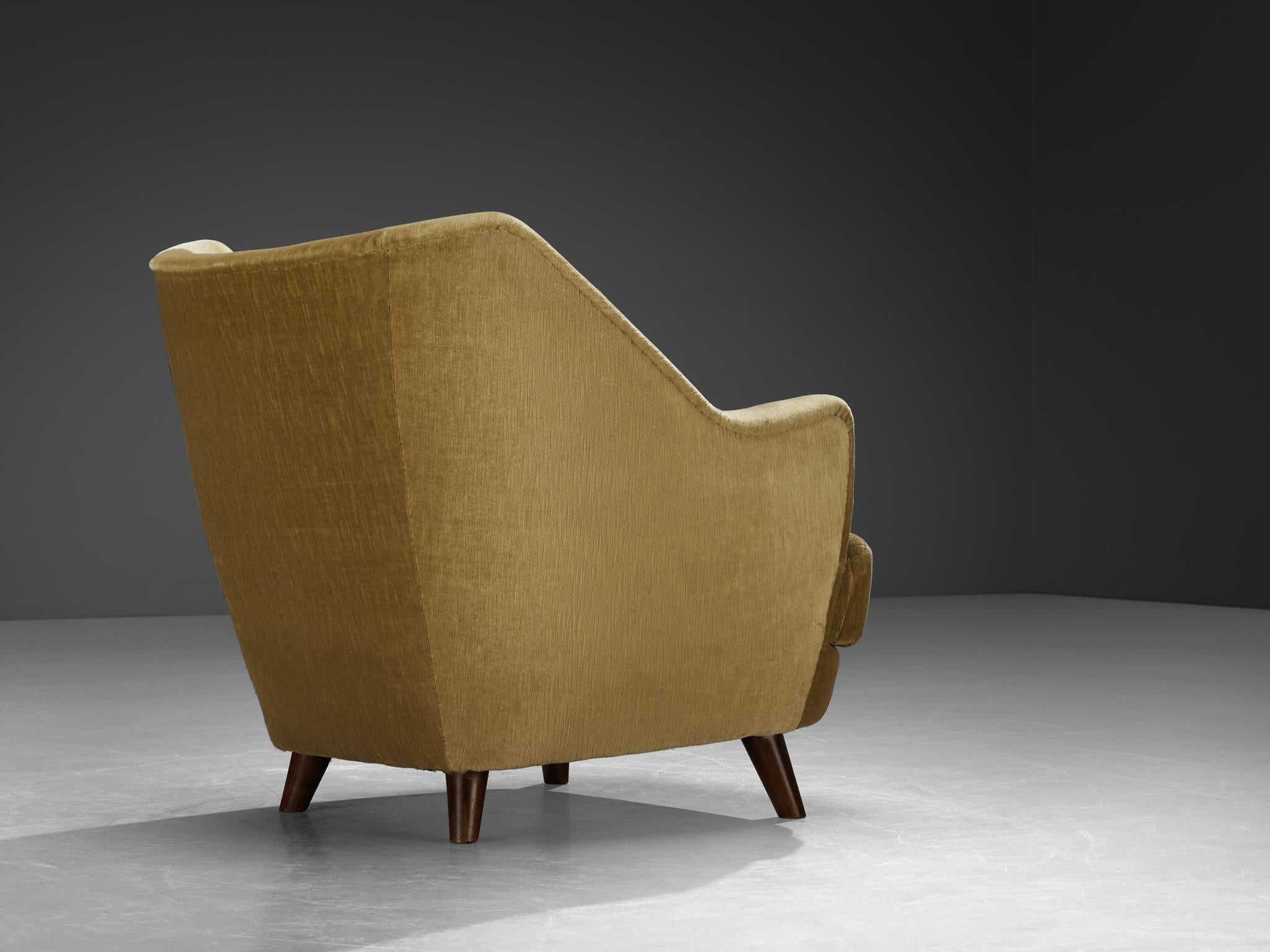 Mid-century Sculptural Lounge Chairs with Integrated Armrests