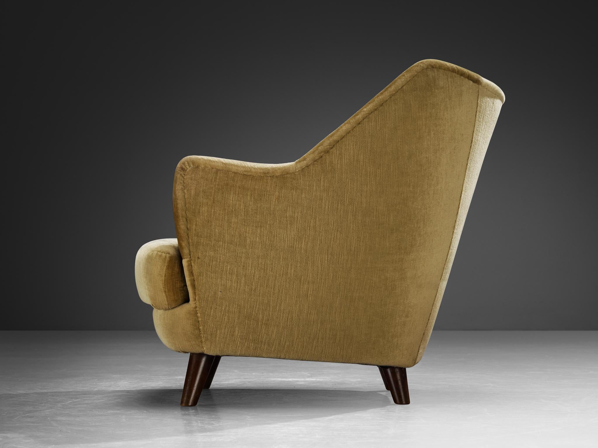 Mid-century Sculptural Lounge Chairs with Integrated Armrests