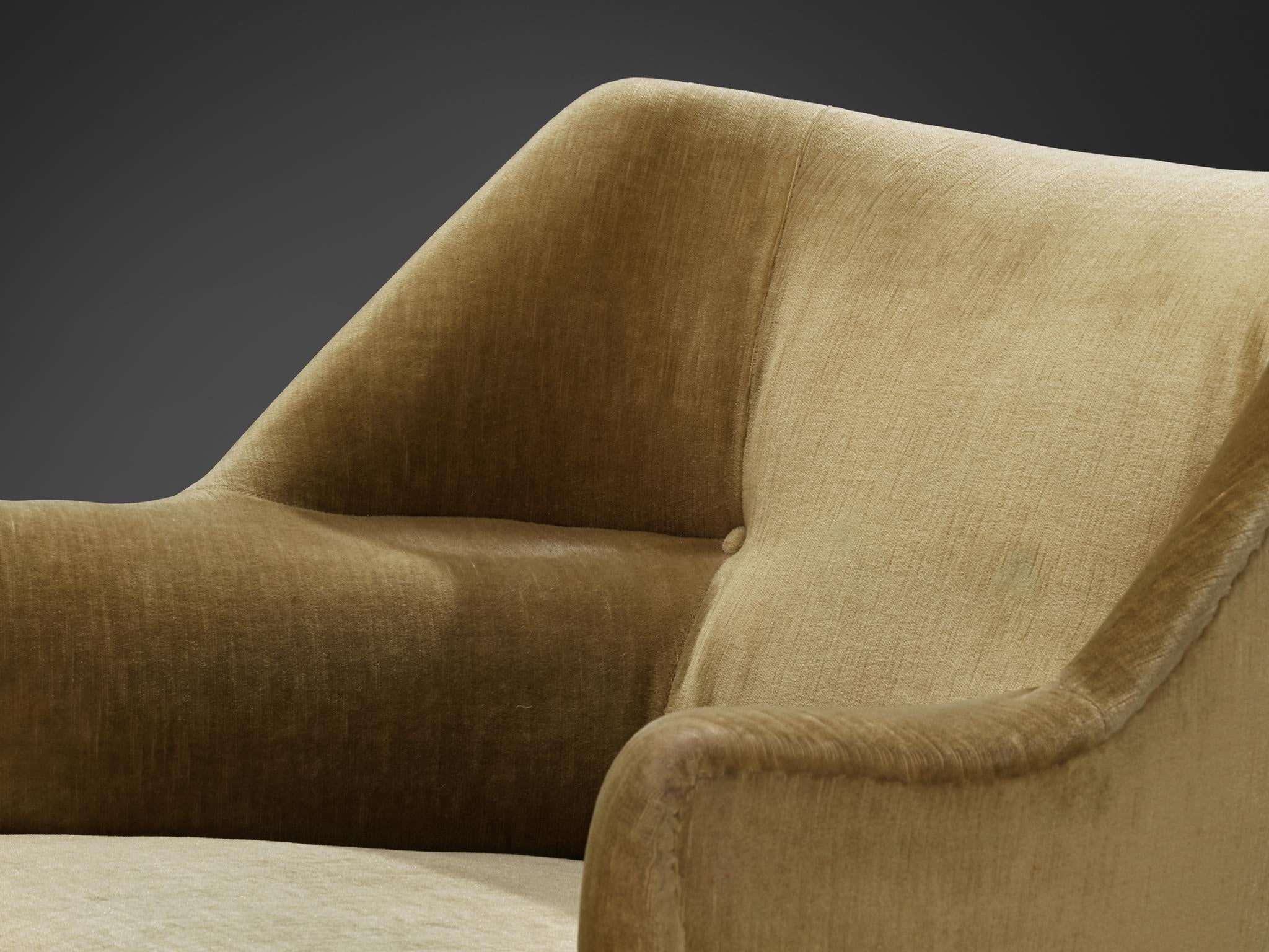 Mid-century Sculptural Lounge Chairs with Integrated Armrests