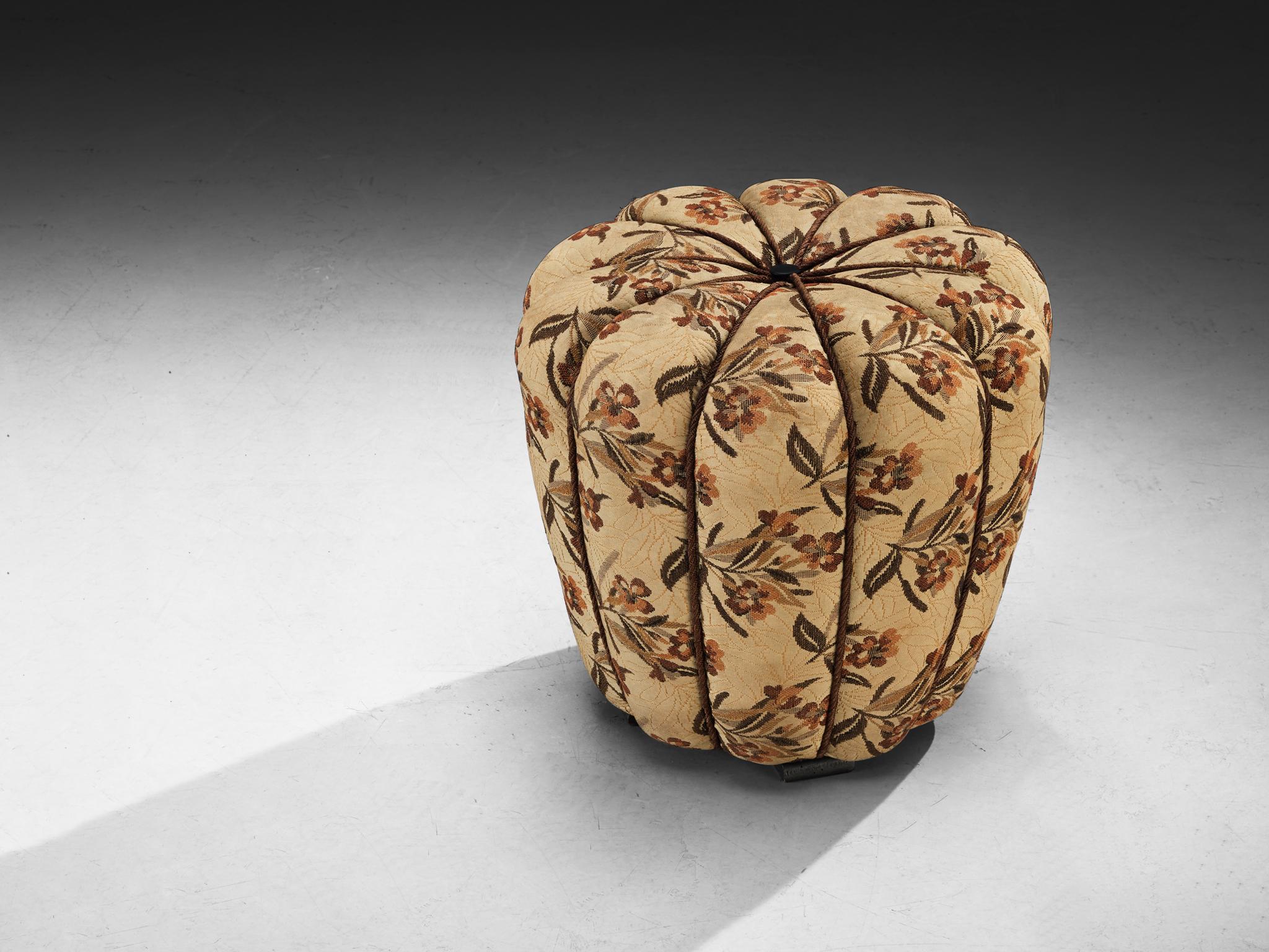 Jindrich Halabala Stools in Decorative Patterned Upholstery