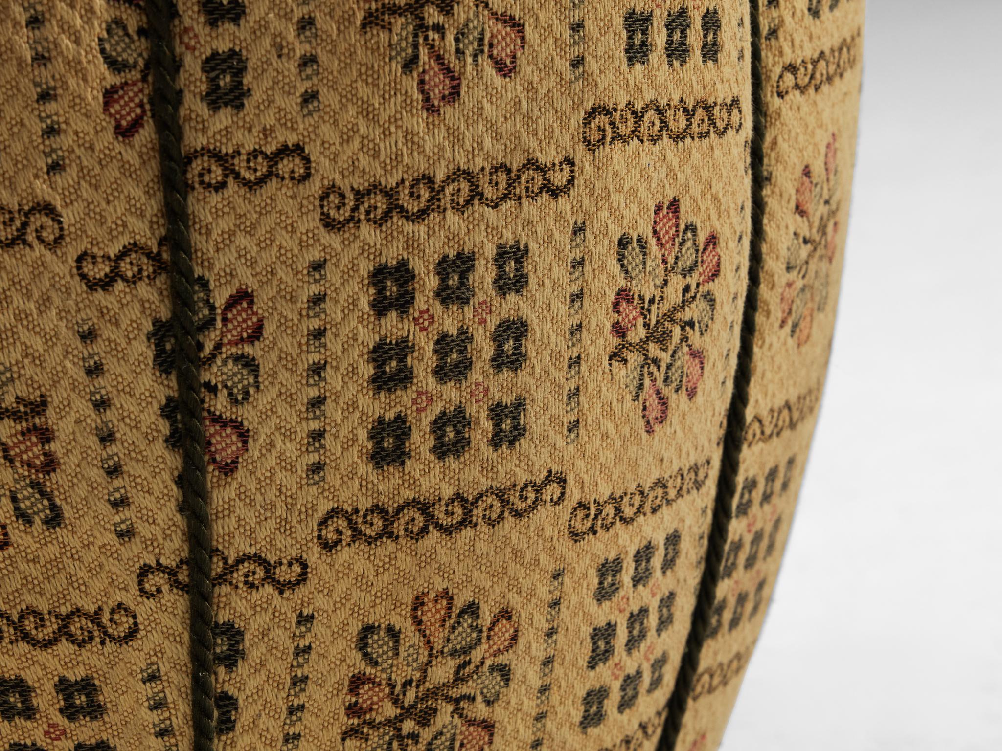 Jindrich Halabala Stools in Decorative Patterned Upholstery