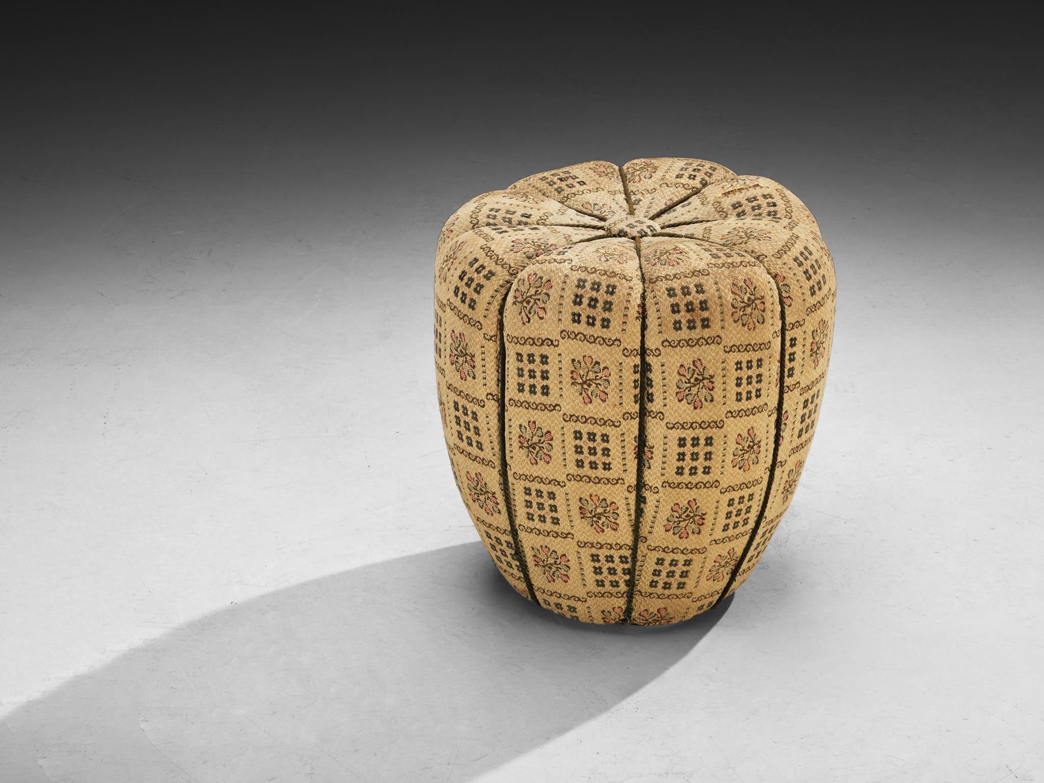 Jindrich Halabala Stools in Decorative Patterned Upholstery