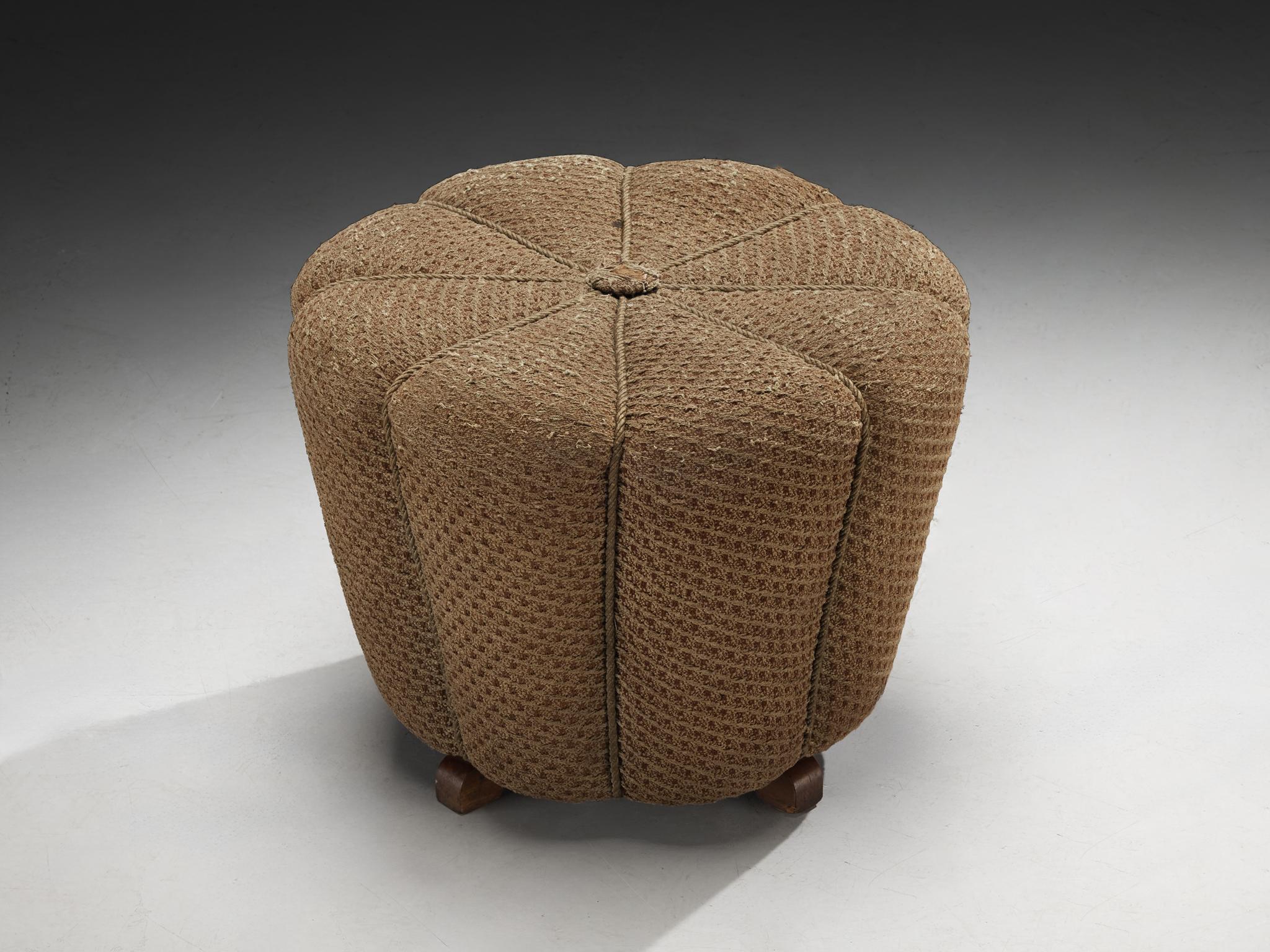 Jindrich Halabala Stools in Decorative Upholstery