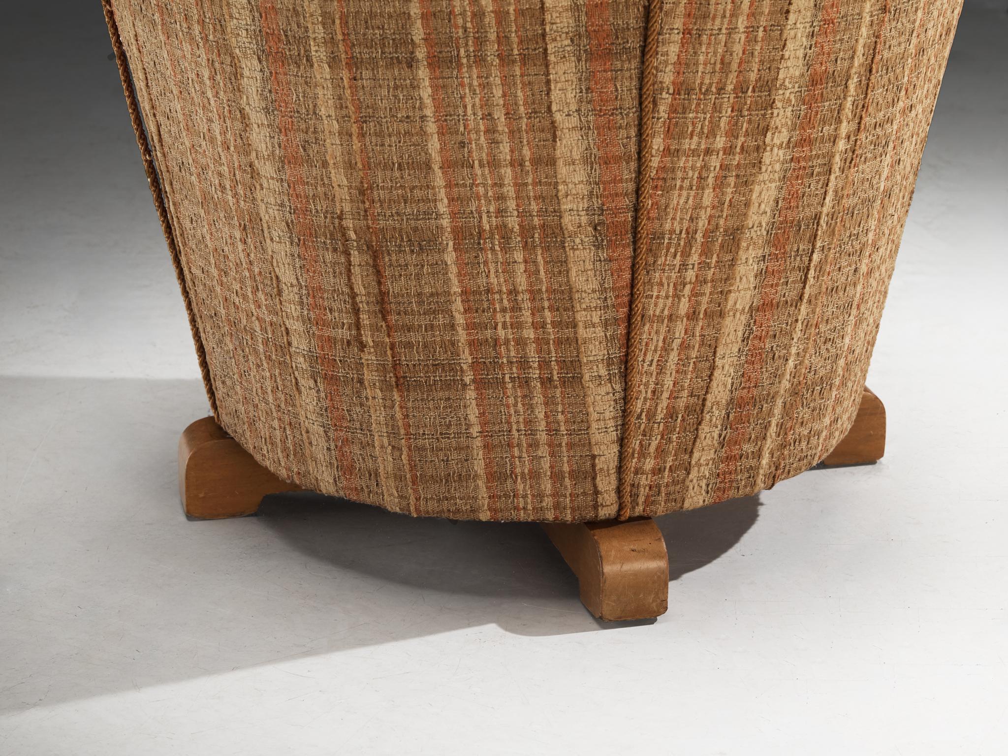 Jindrich Halabala Stools in Decorative Upholstery