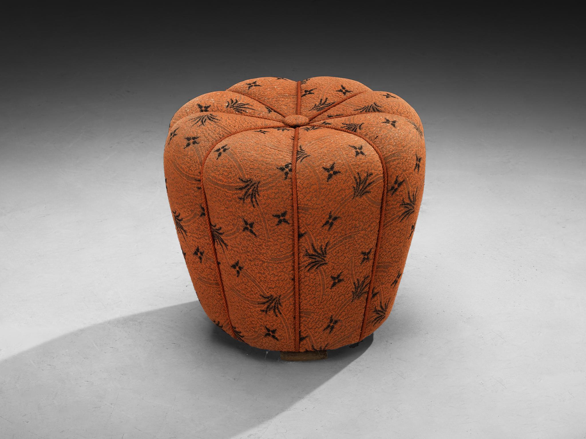 Jindrich Halabala Stools in Decorative Upholstery