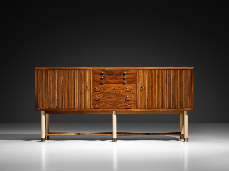 William Watting Sideboard in Walnut with Elegant Tambour Doors