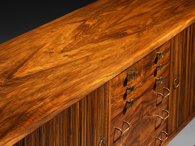 William Watting Sideboard in Walnut with Elegant Tambour Doors