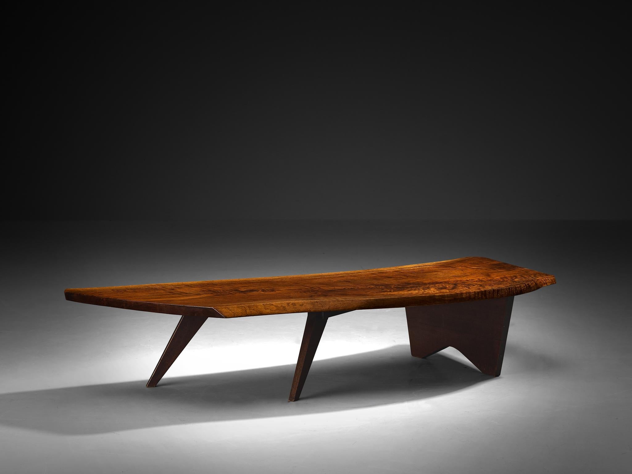 George Nakashima Free Edge 'Slab I' Coffee Table in Walnut