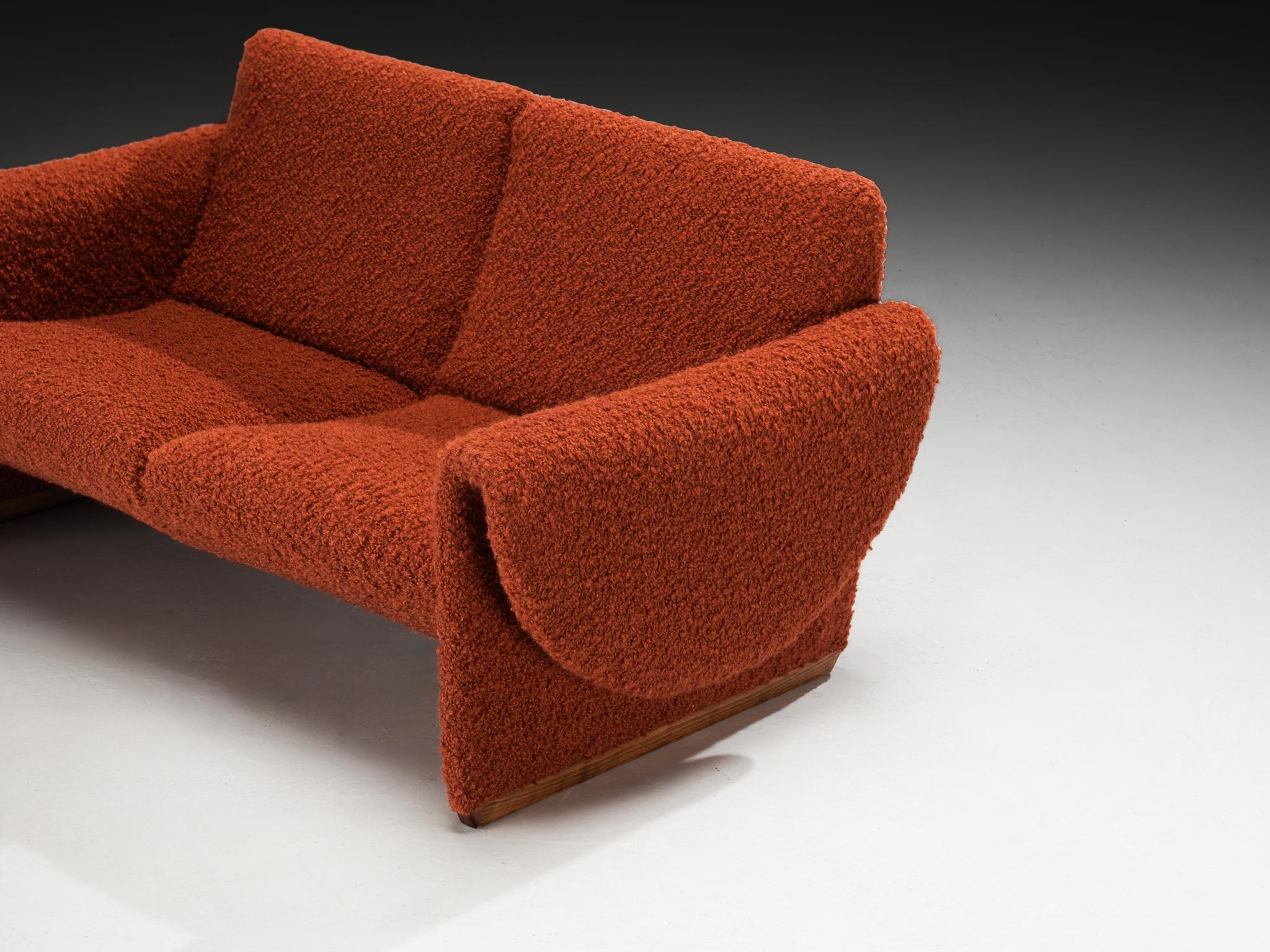 Louis Paolozzi for Zol 'Rondo' Two Seat Sofa in Burnt Orange