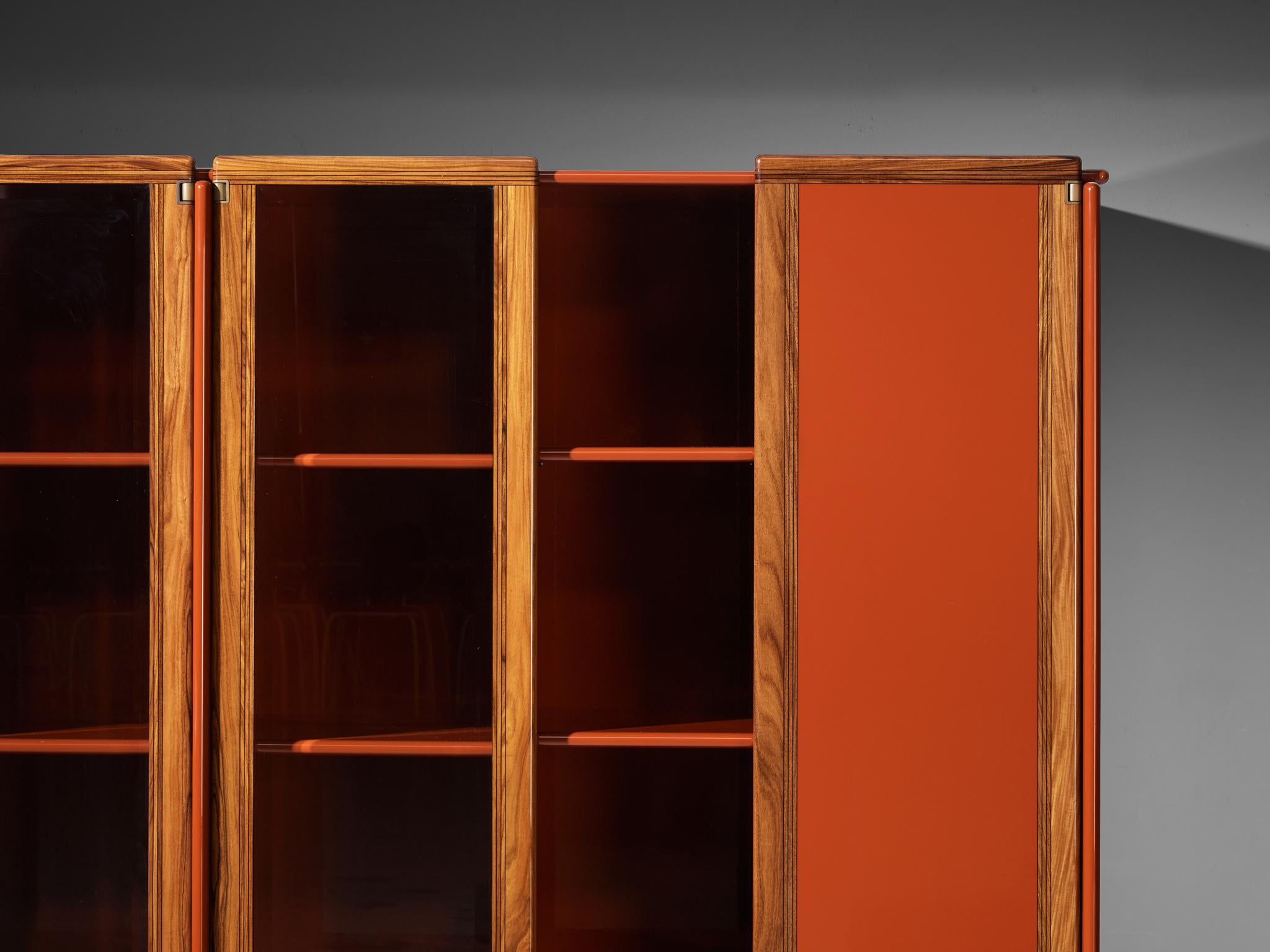 Afra & Tobia Scarpa for Maxalto Large 'Artona' Vitrine or Sideboard in Red