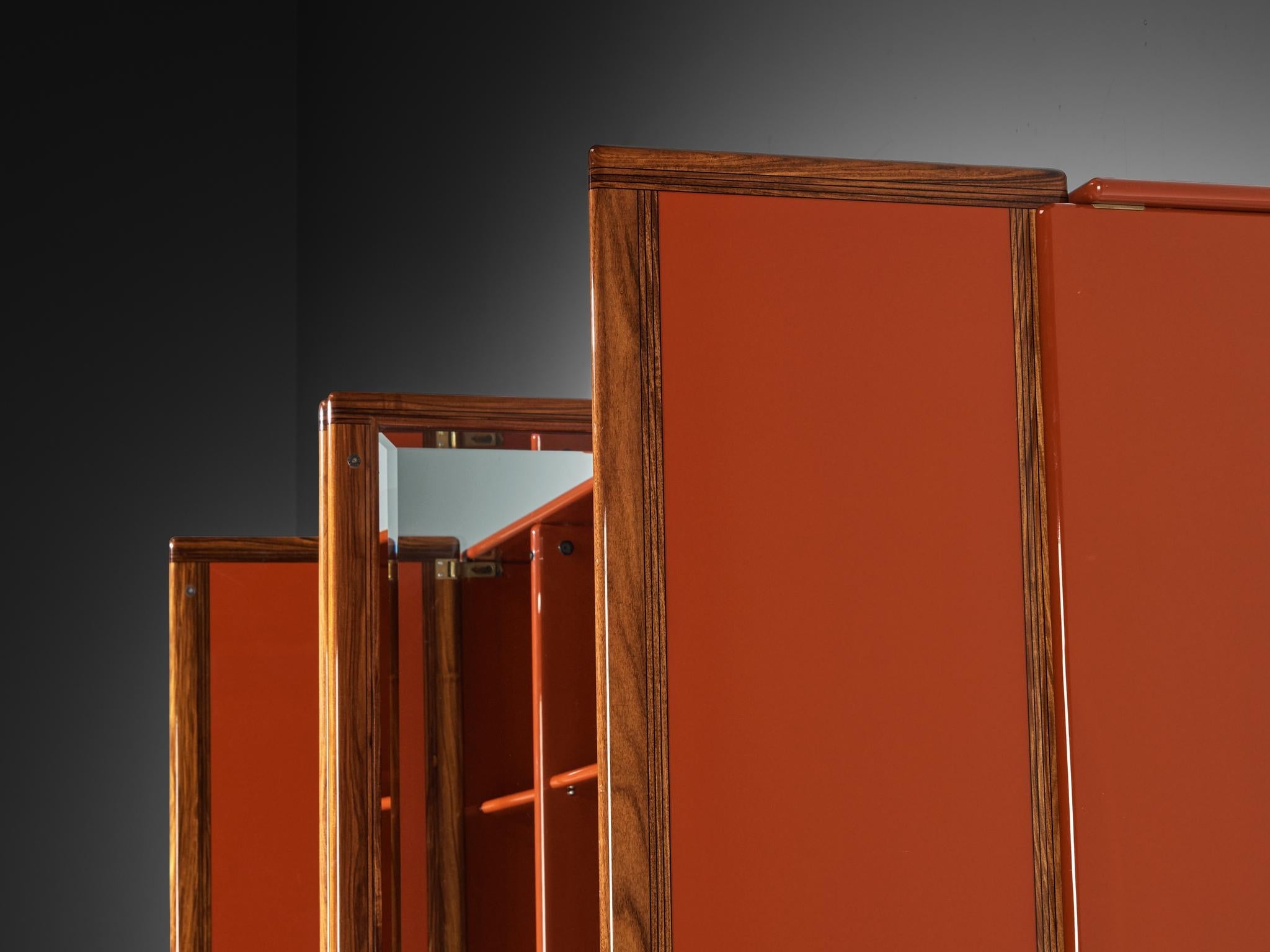 Afra & Tobia Scarpa for Maxalto Large 'Artona' Vitrine or Sideboard in Red