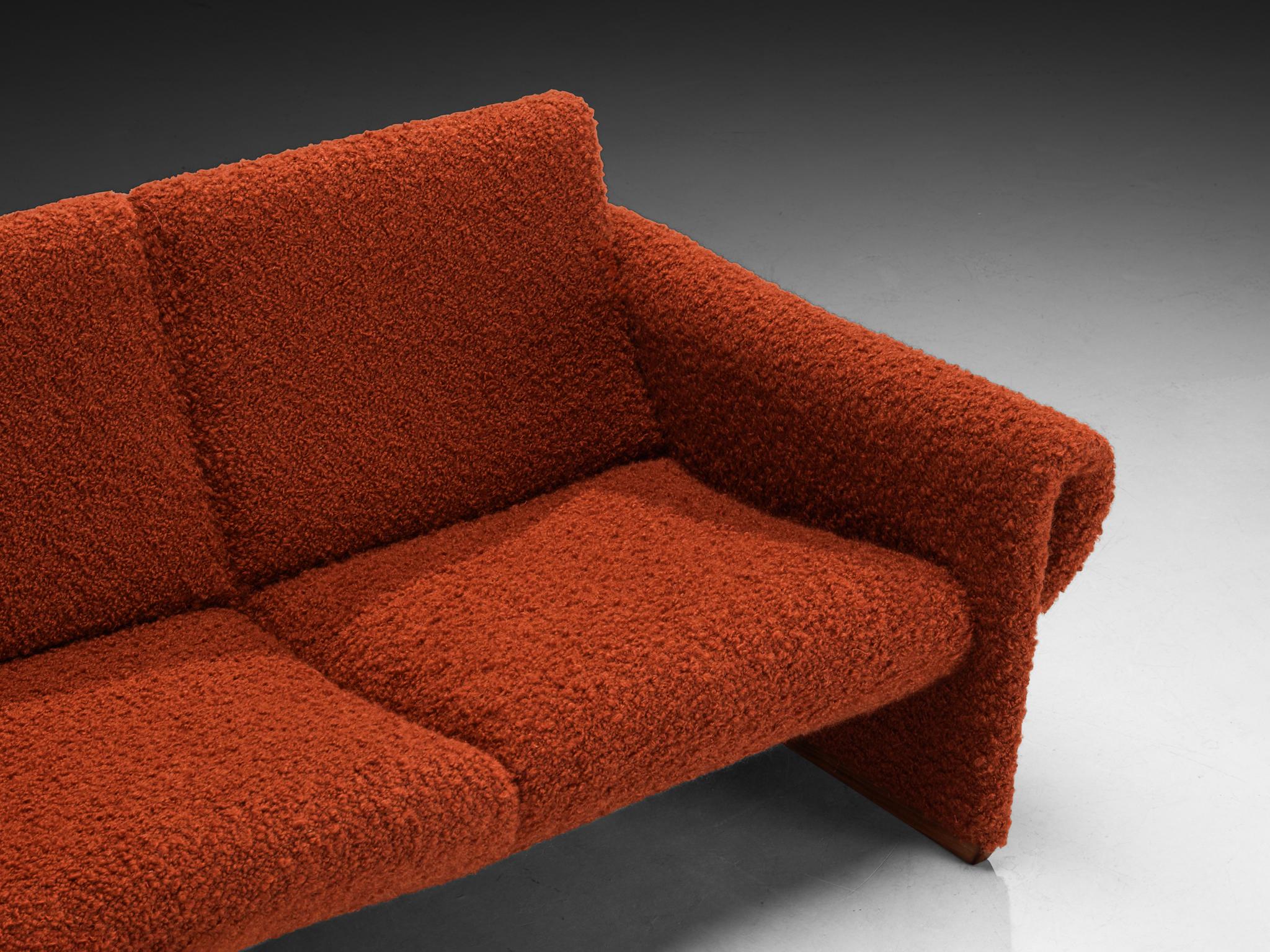 Louis Paolozzi for Zol 'Rondo' Two Seat Sofa in Burnt Orange