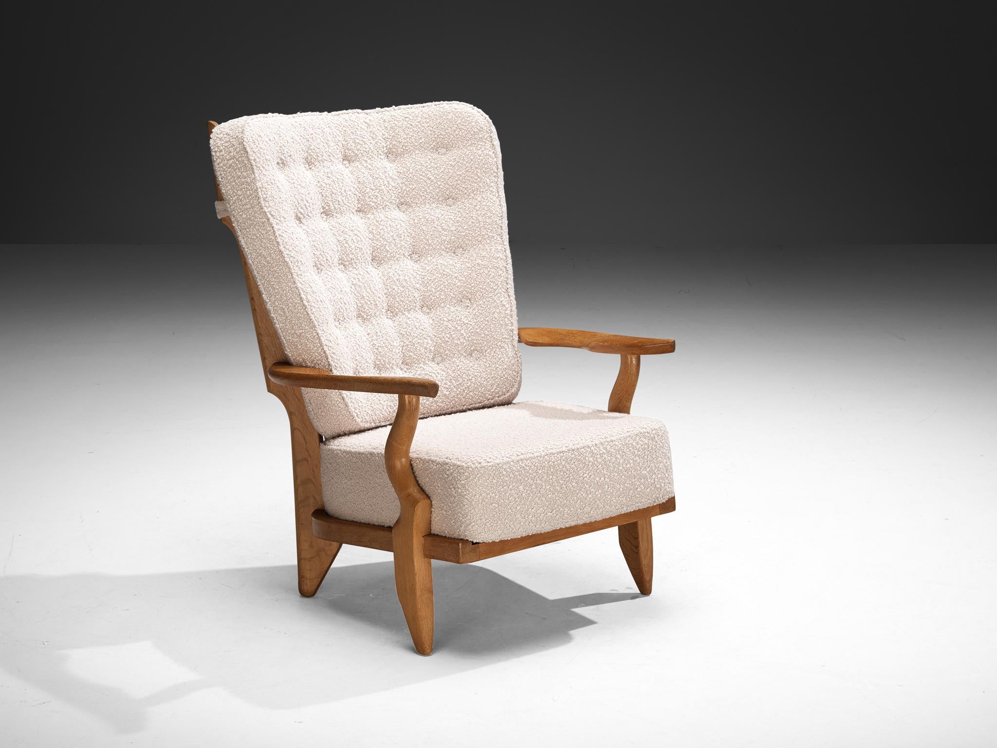 Guillerme & Chambron for Votre Maison 'Grand Repos' Lounge Chair in Oak