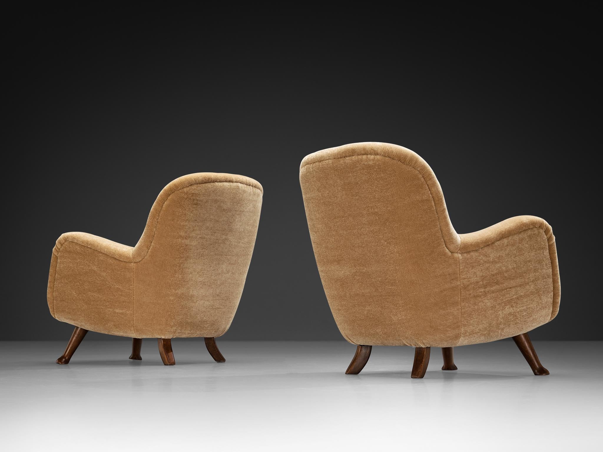 Berga Mobler Lounge Chairs in Beige Teddy