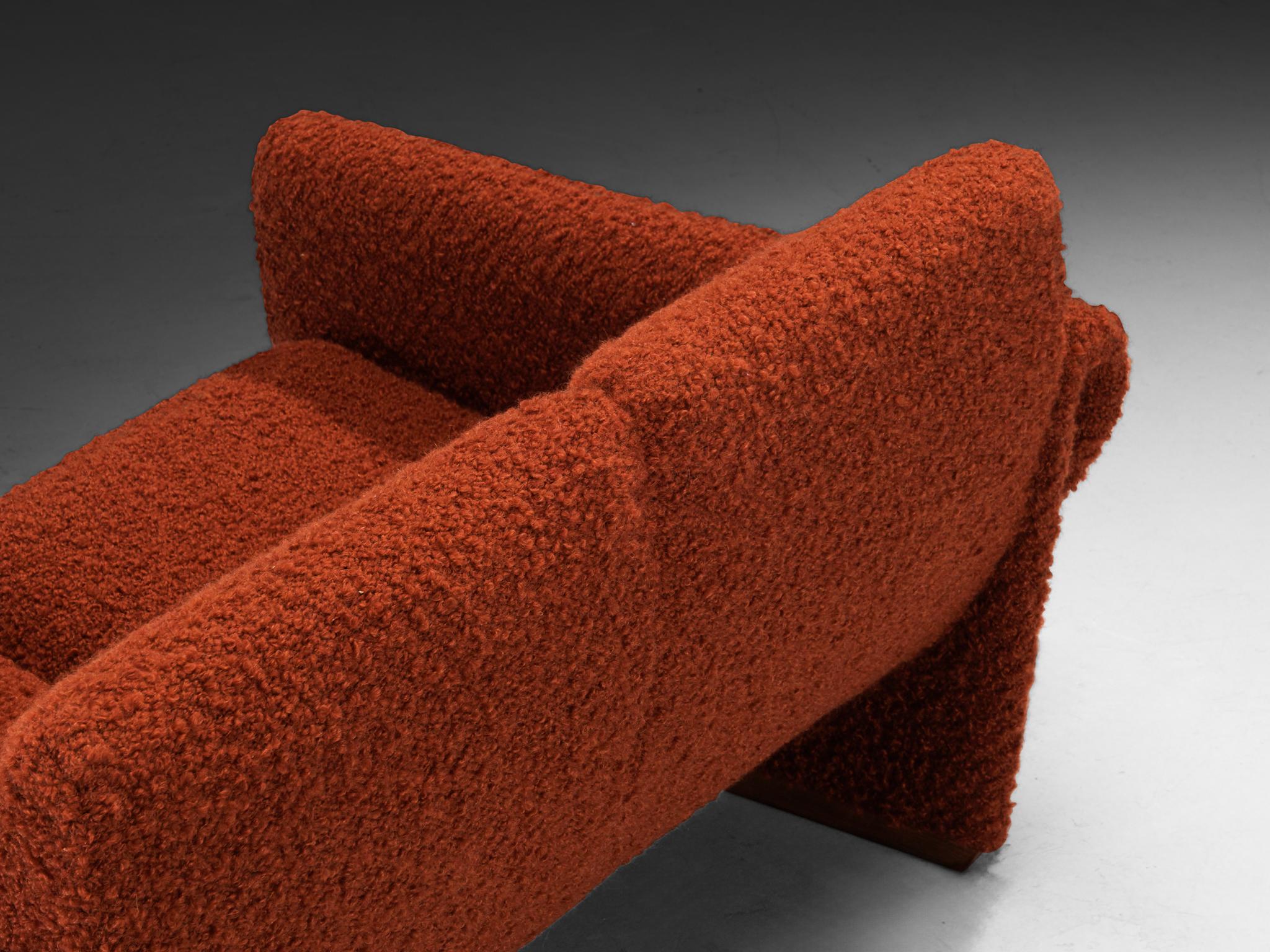 Louis Paolozzi for Zol 'Rondo' Two Seat Sofa in Burnt Orange