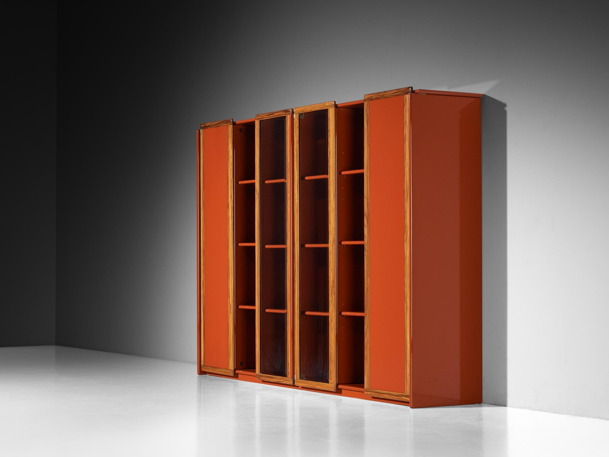 Afra & Tobia Scarpa for Maxalto Large 'Artona' Vitrine or Sideboard in Red