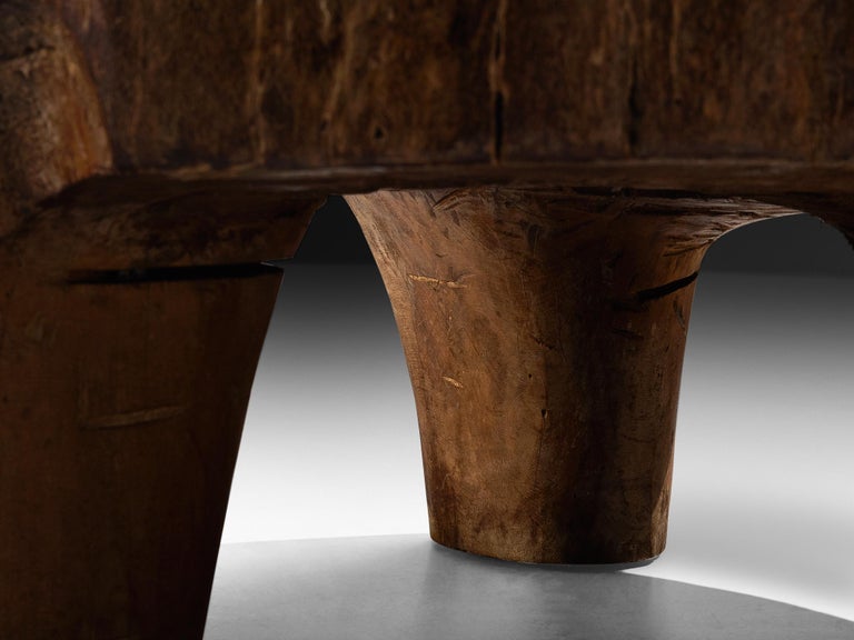 José Zanine Caldas Hand-Carved Coffee Table in Brazilian Hardwood