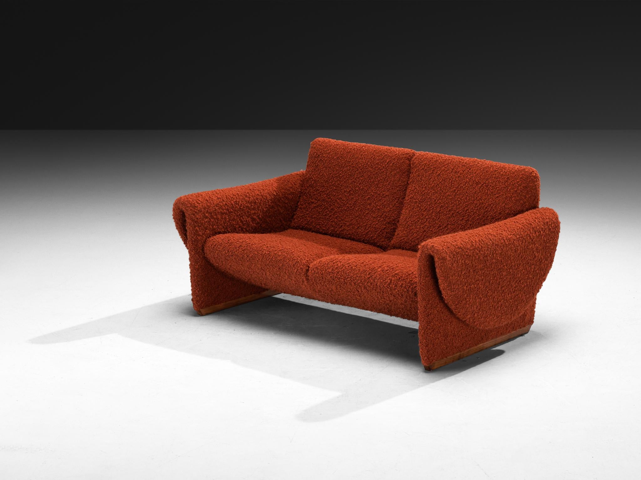 Louis Paolozzi for Zol 'Rondo' Two Seat Sofa in Burnt Orange