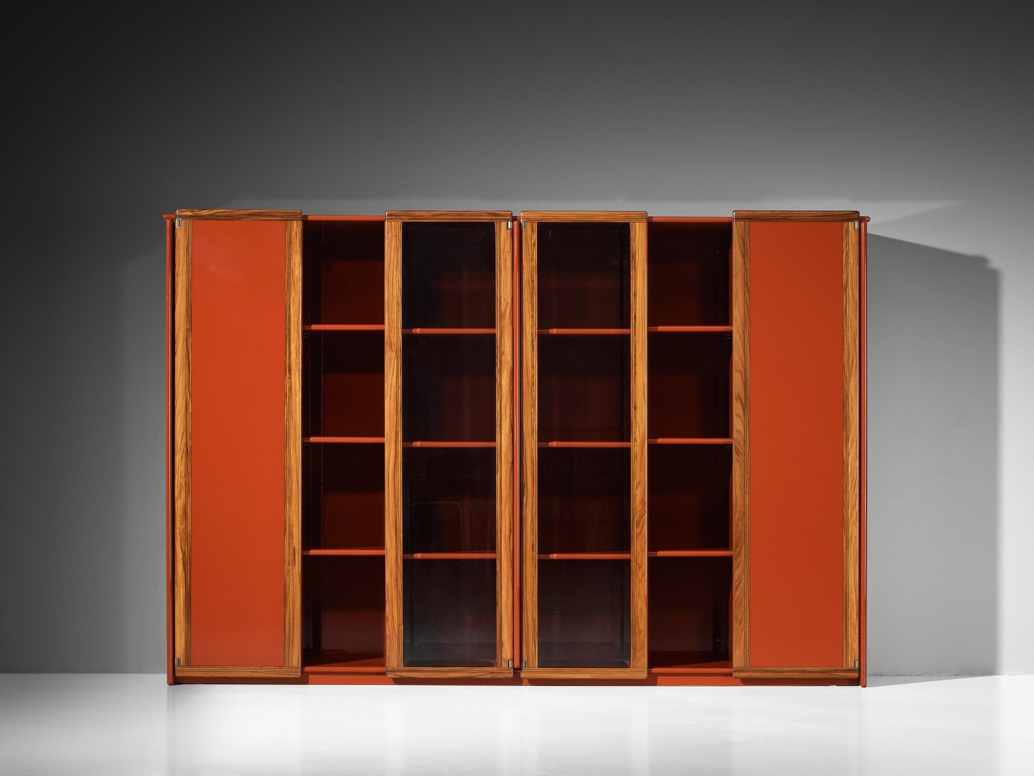 Afra & Tobia Scarpa for Maxalto Large 'Artona' Vitrine or Sideboard in Red