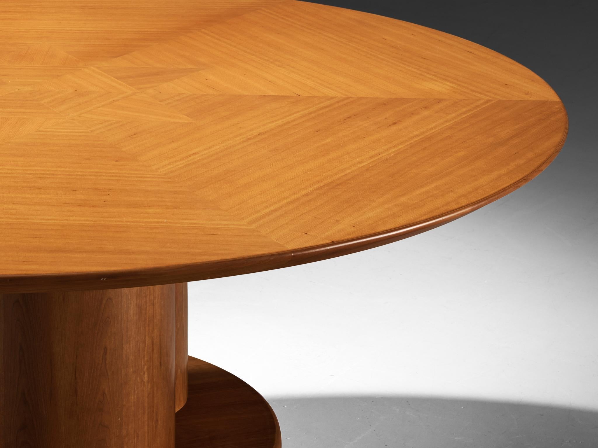 Post-Modern Grand 200 cm/78 in Round Dining Table with Pedestal Base