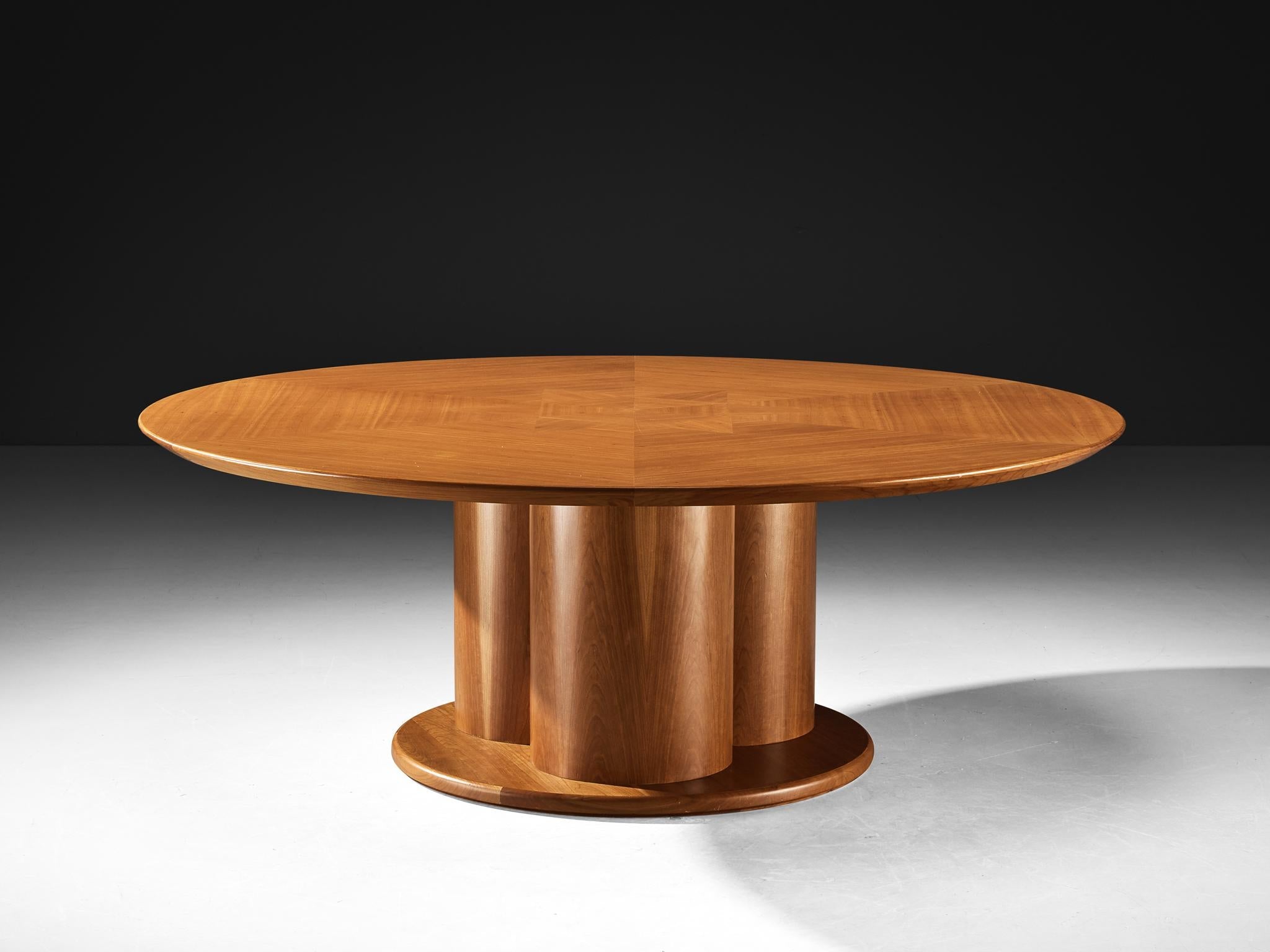 Post-Modern Grand 200 cm/78 in Round Dining Table with Pedestal Base