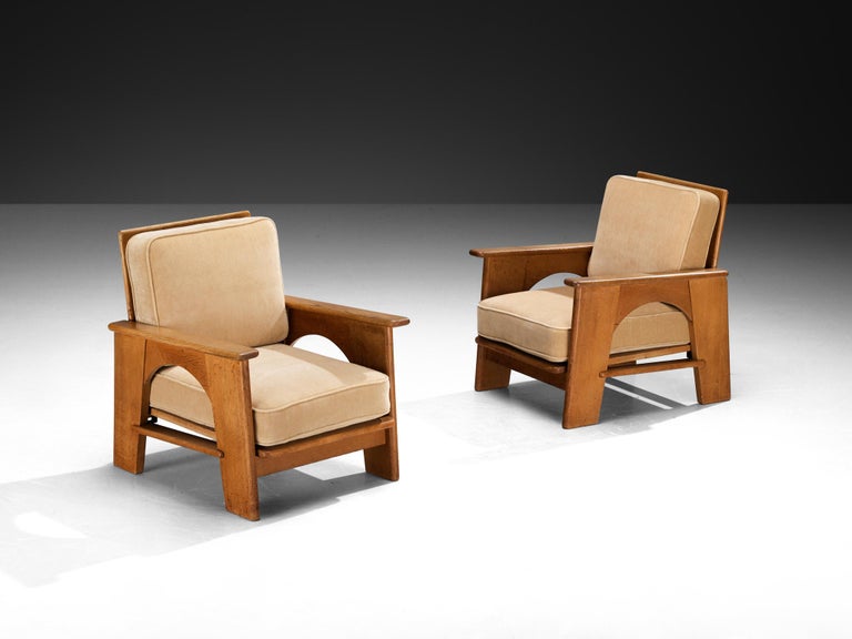 Bas Van Pelt for My Home Pair of Lounge Chairs in Oak