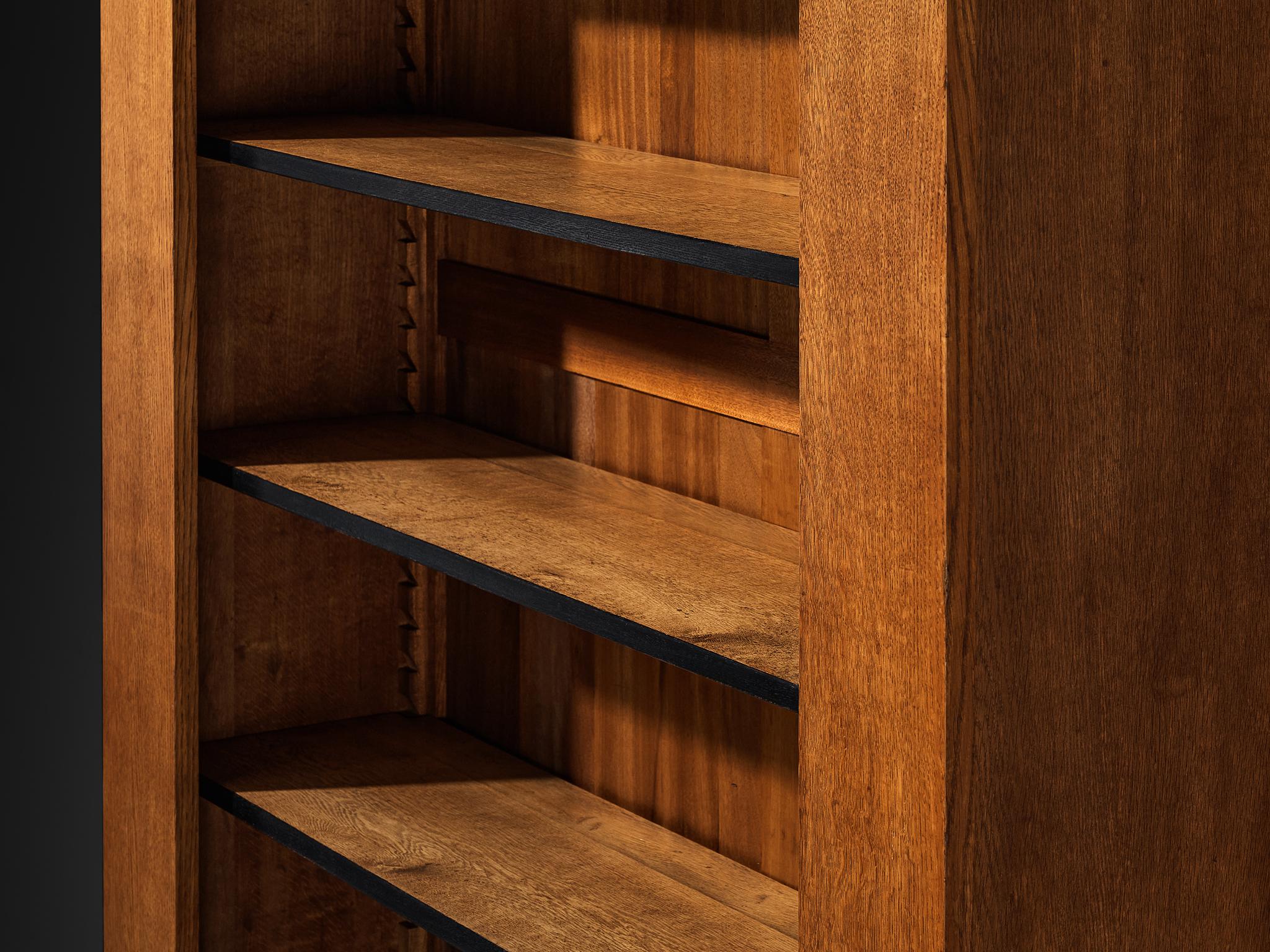 Hendrik Wouda for Pander Art Deco Bookshelf in Oak