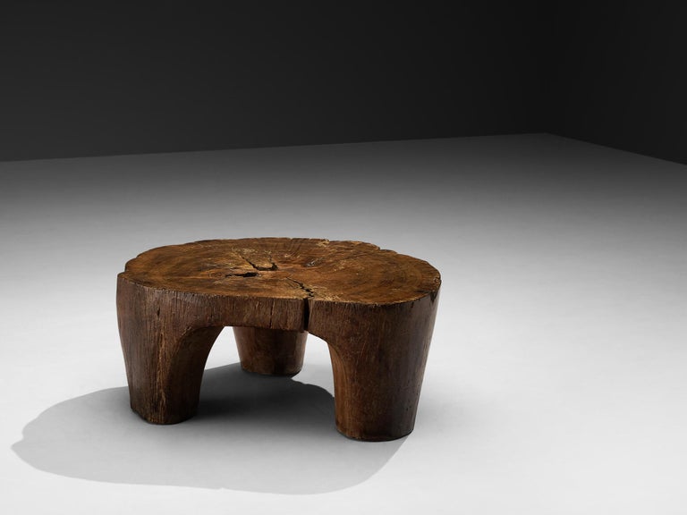 José Zanine Caldas Hand-Carved Coffee Table in Brazilian Hardwood