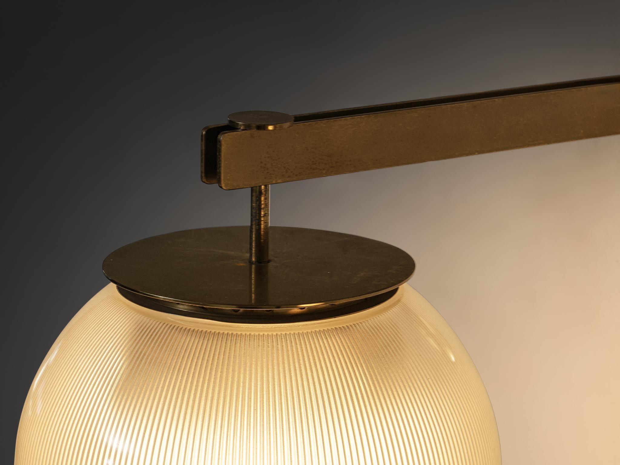 Ignazio Gardella for Azucena 'Doppio Vetro' Wall Lights in Glass and Brass