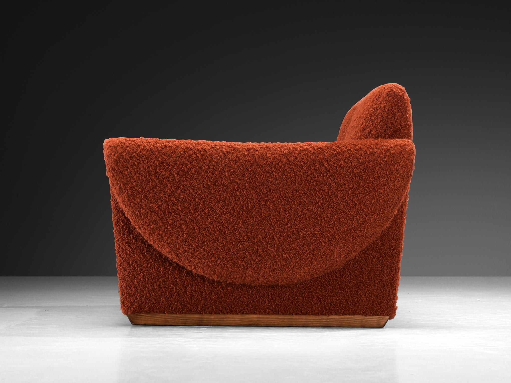 Louis Paolozzi for Zol 'Rondo' Two Seat Sofa in Burnt Orange