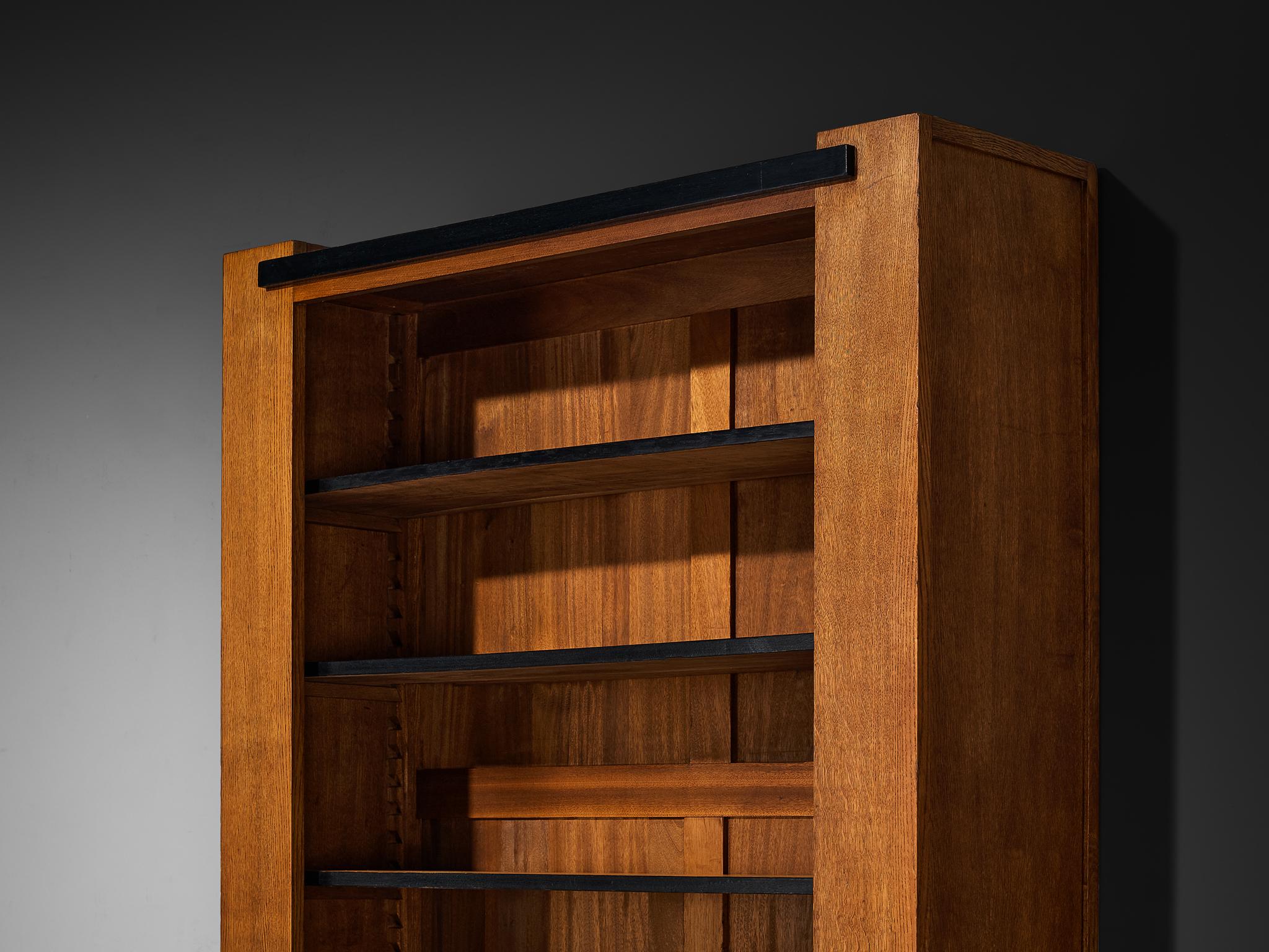 Hendrik Wouda for Pander Art Deco Bookshelf in Oak