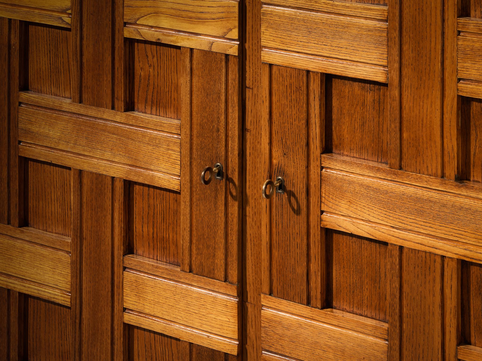 Paolo Buffa Large Highboard or Wardrobe in Chestnut 1940s