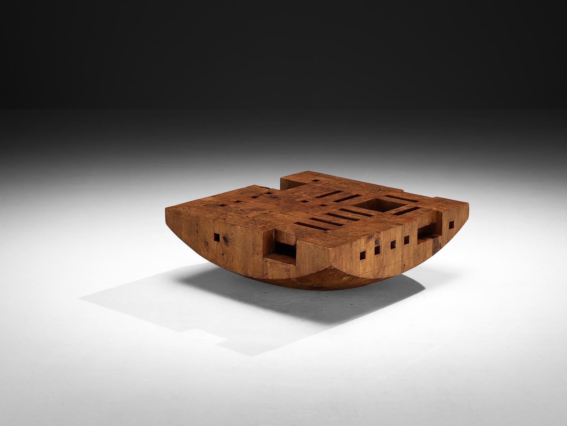 Giuseppe Rivadossi 'Bloco Galla' Coffee Table in Pine